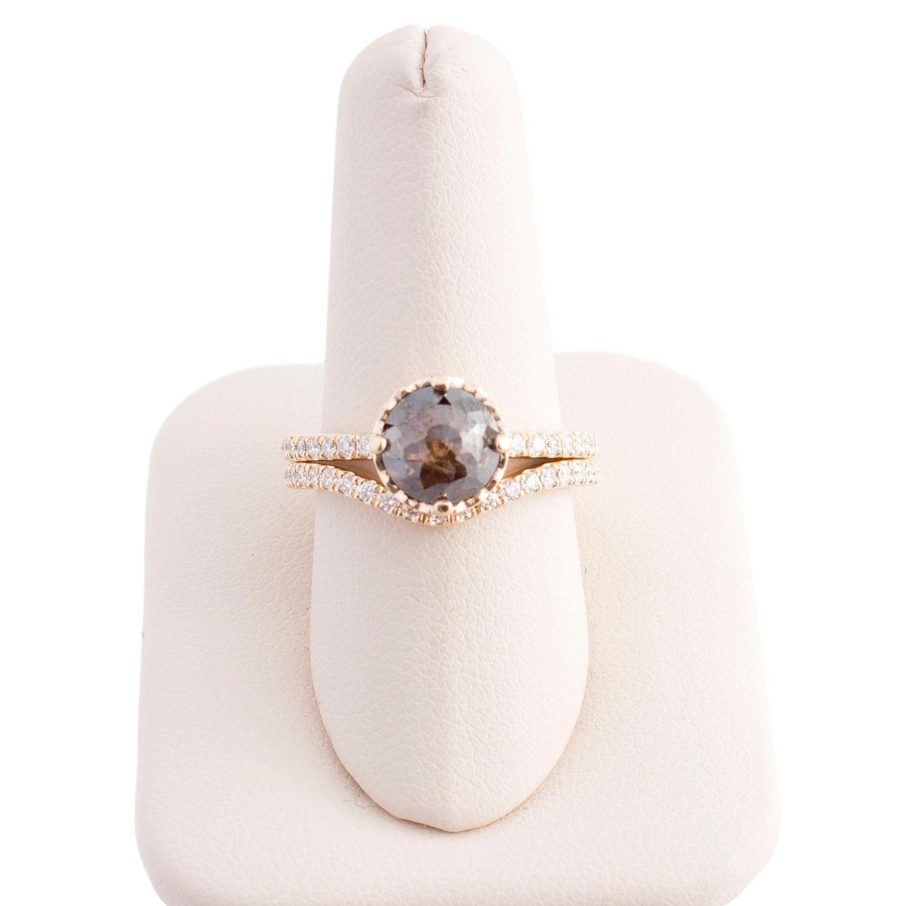Brown Rose Cut Diamond Ring