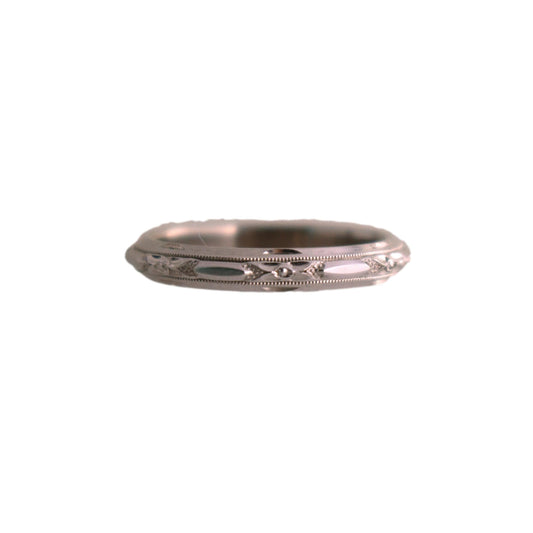Carved Vintage Wedding Band