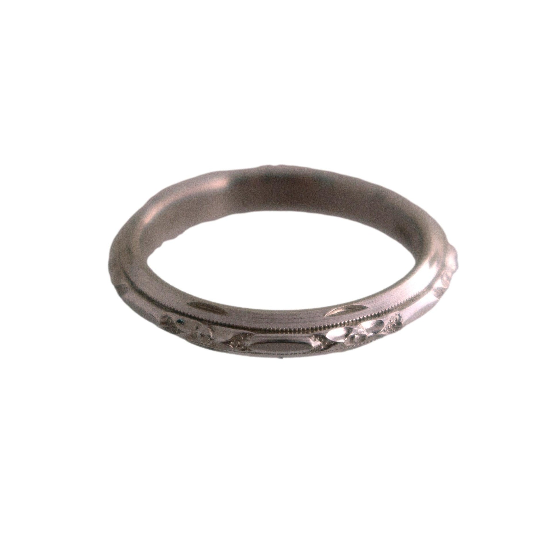 Carved Vintage Wedding Band