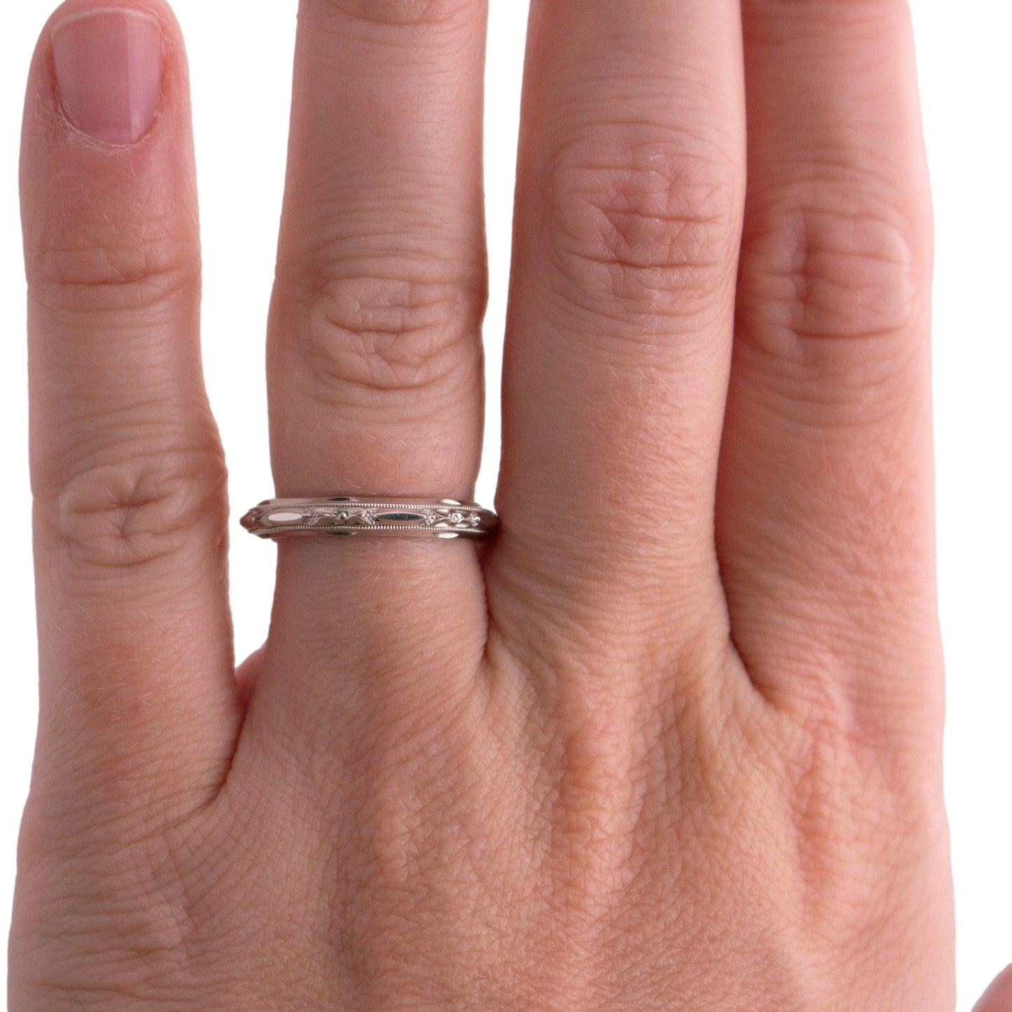 Carved Vintage Wedding Band