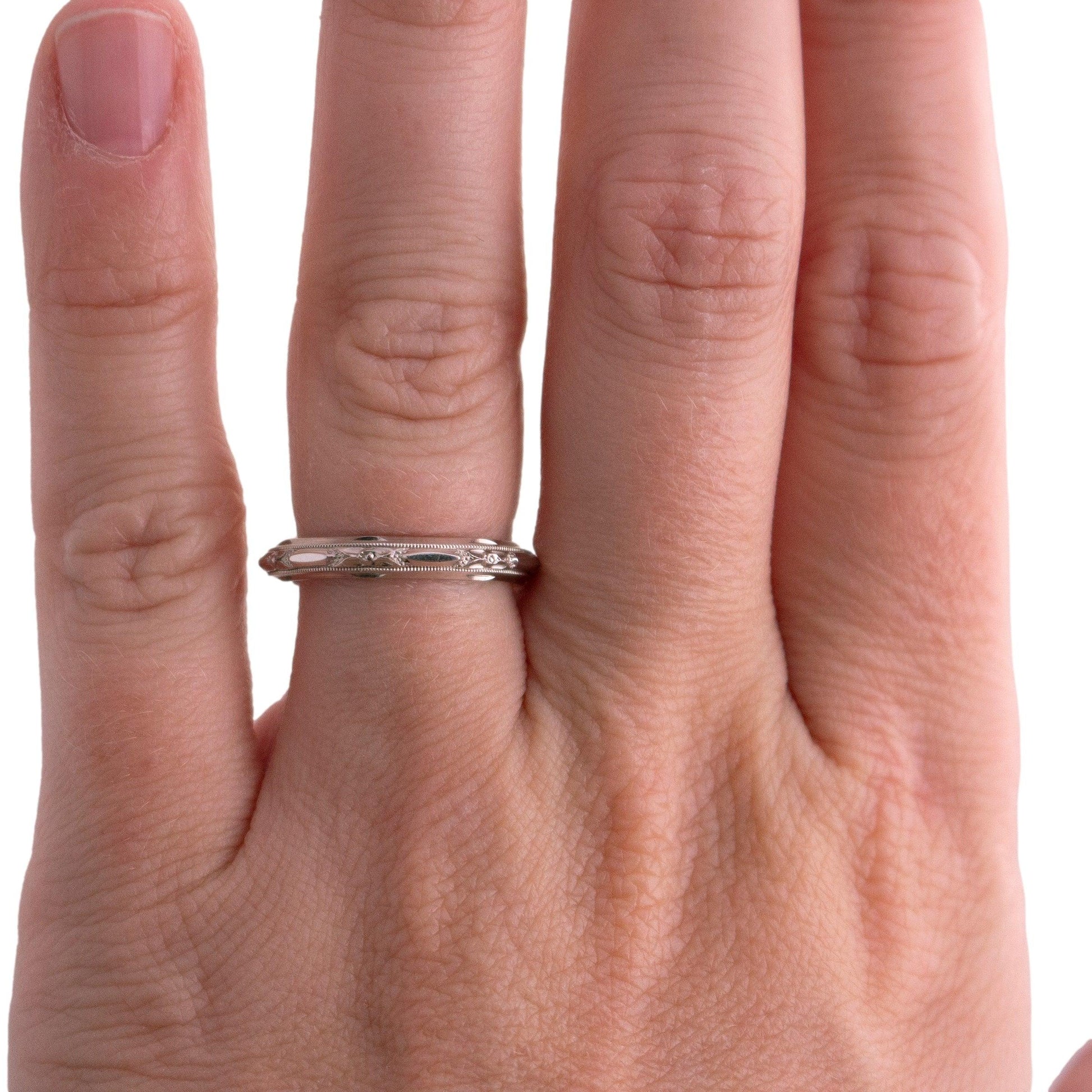 Carved Vintage Wedding Band