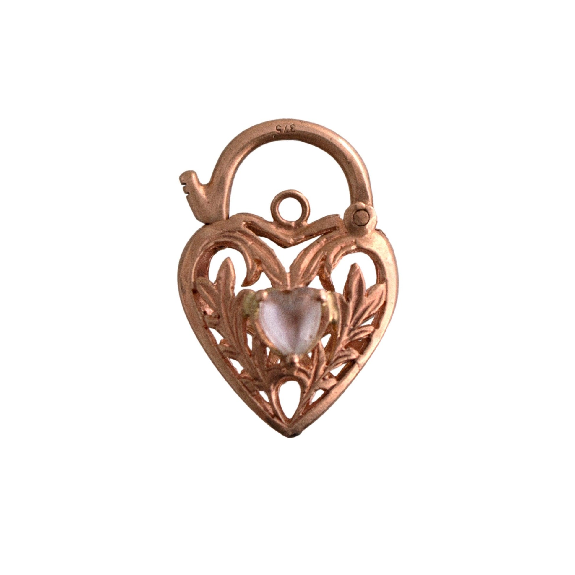 Floral Moonstone Lock Charm