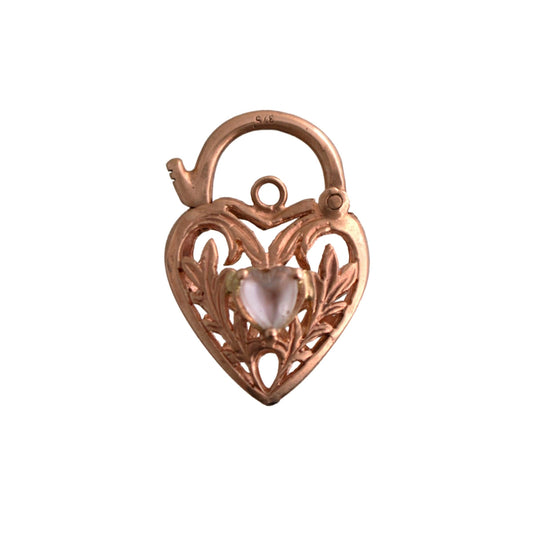 Floral Moonstone Lock Charm