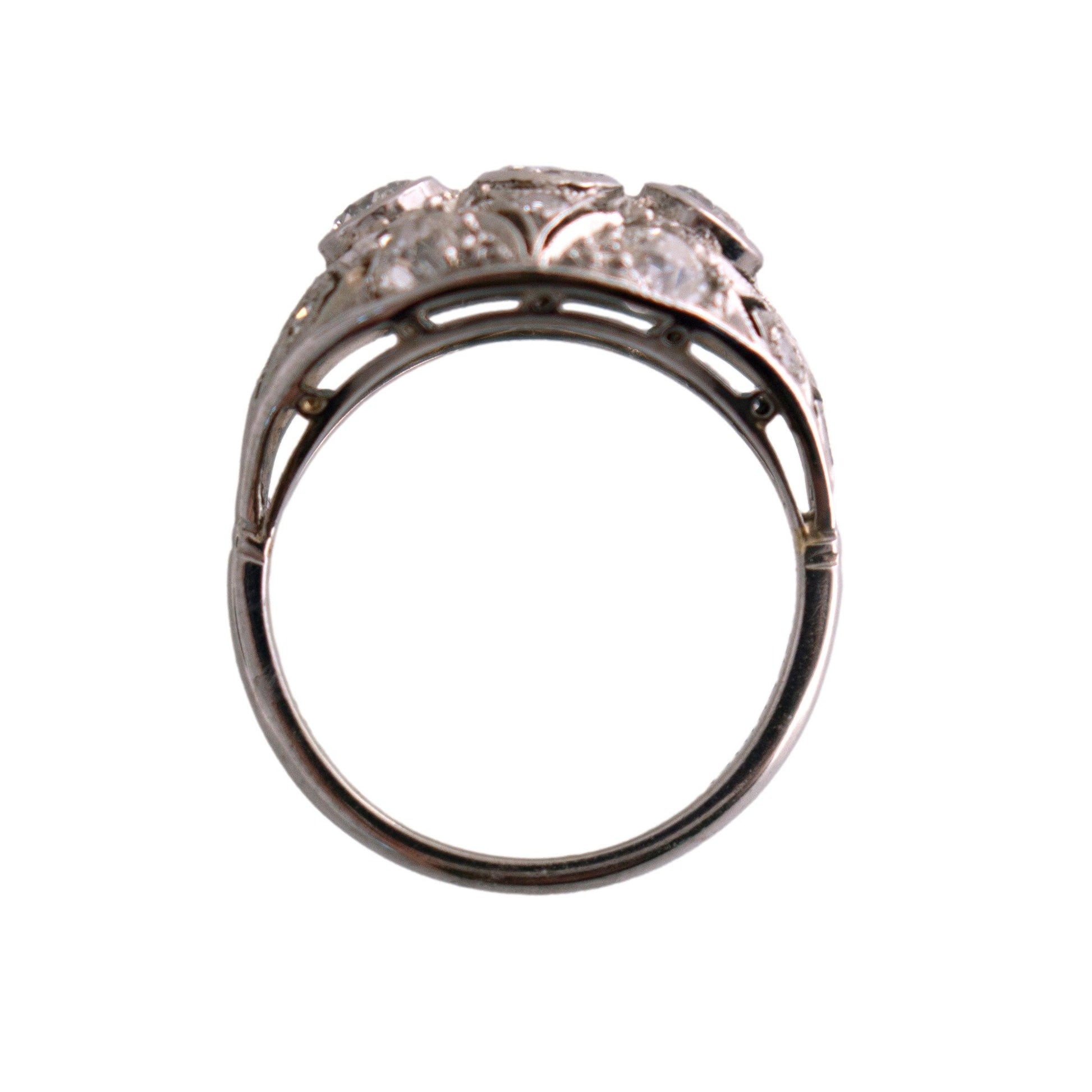 Old European Cut Diamond Filigree Ring