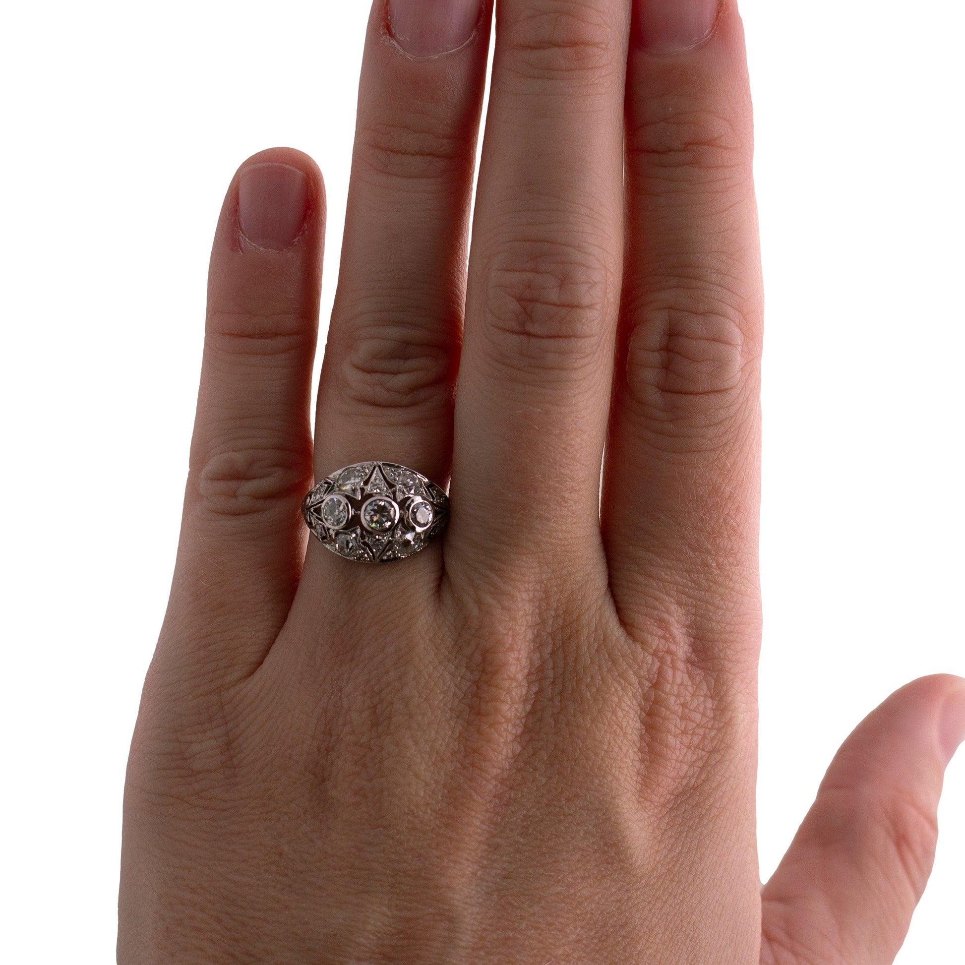 Old European Cut Diamond Filigree Ring