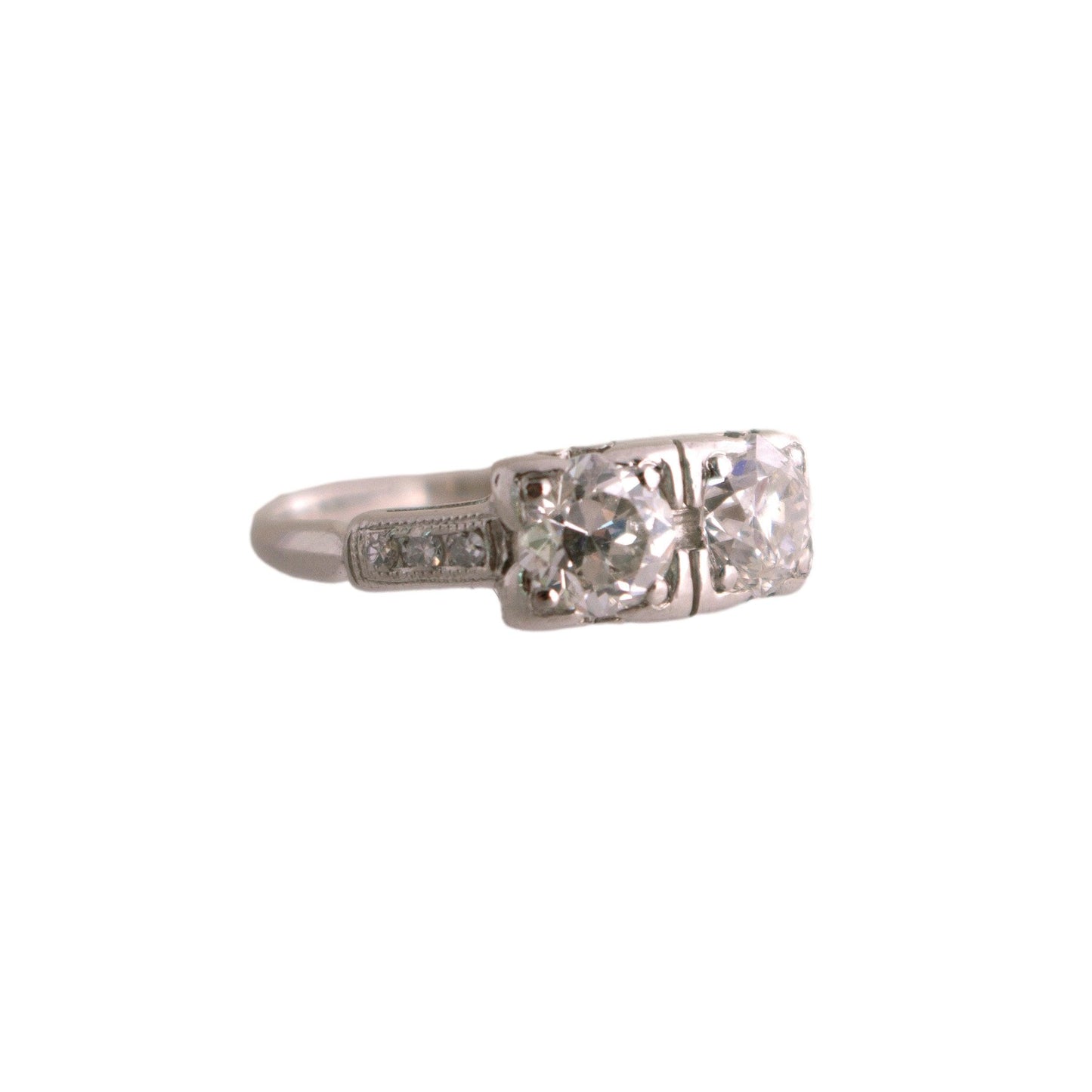 Platinum Toi et Moi Diamond Ring