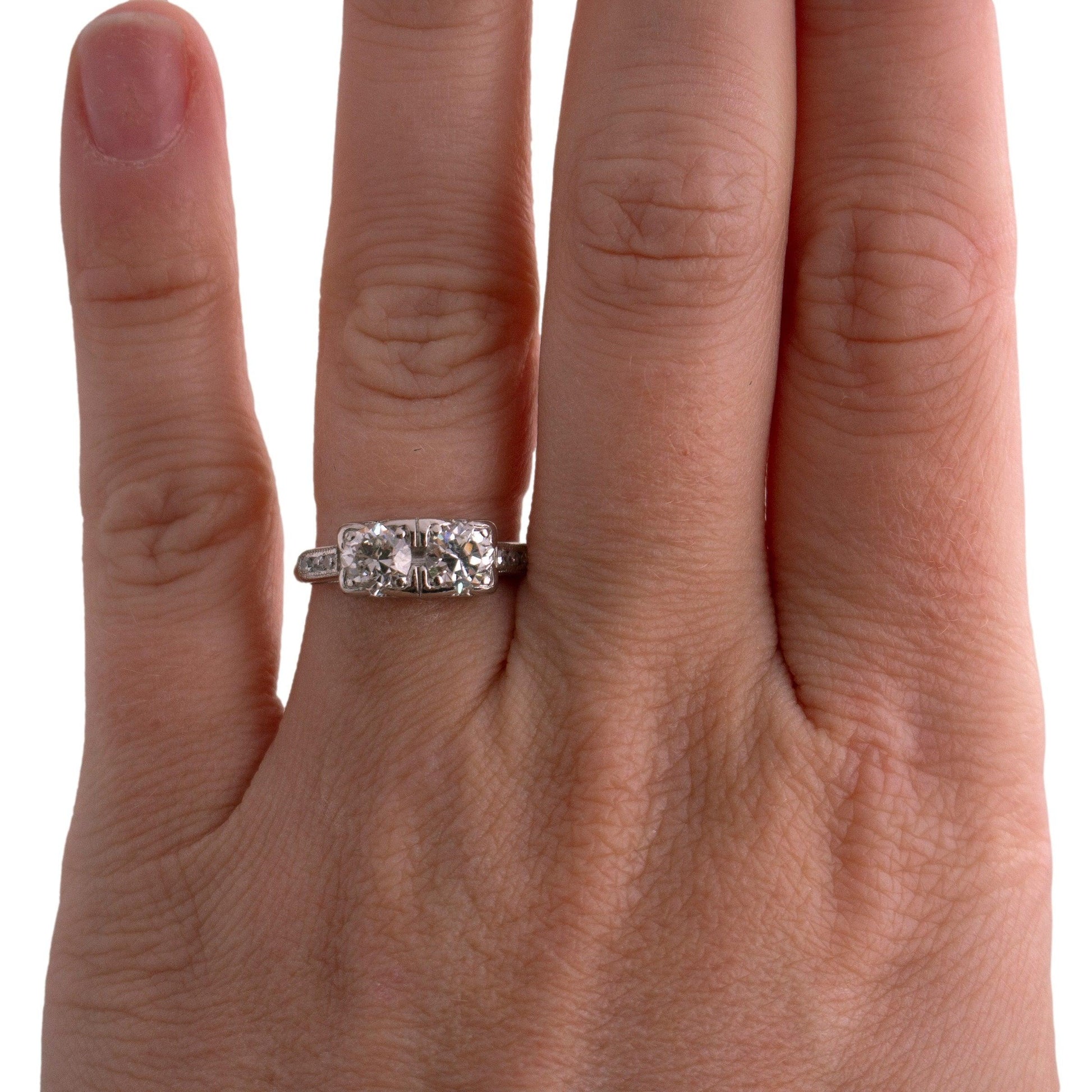 Platinum Toi et Moi Diamond Ring
