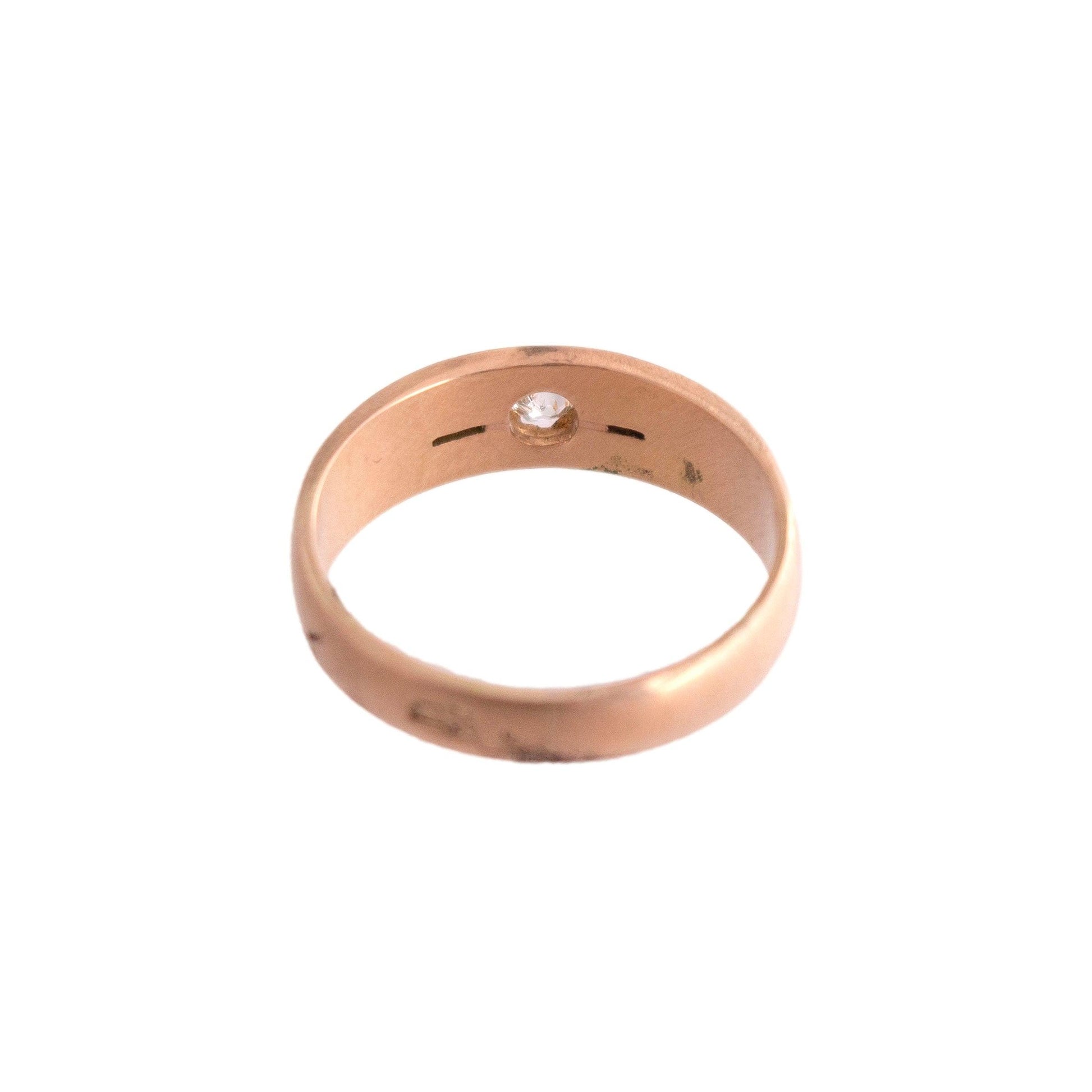 Turquoise and Diamond Band Ring