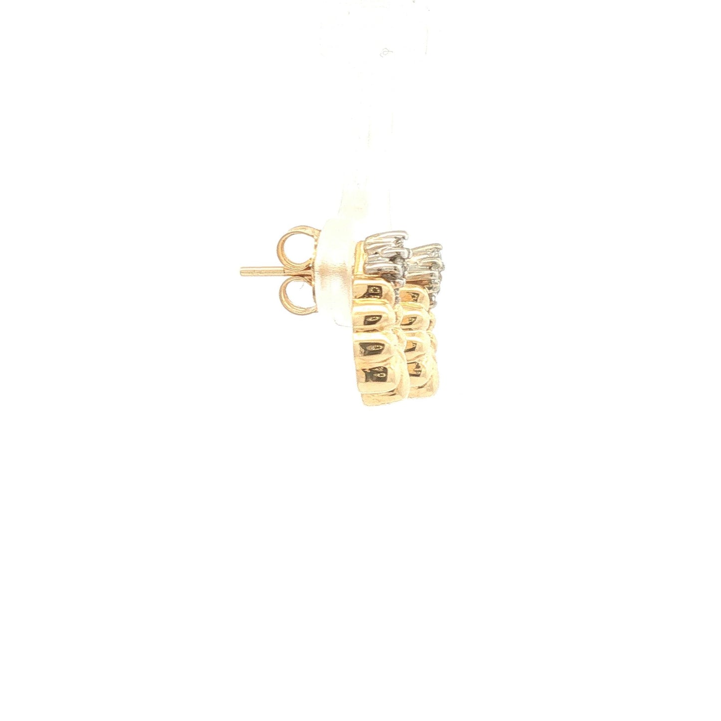 Small Gold Ribbed Doorknocker Earrings