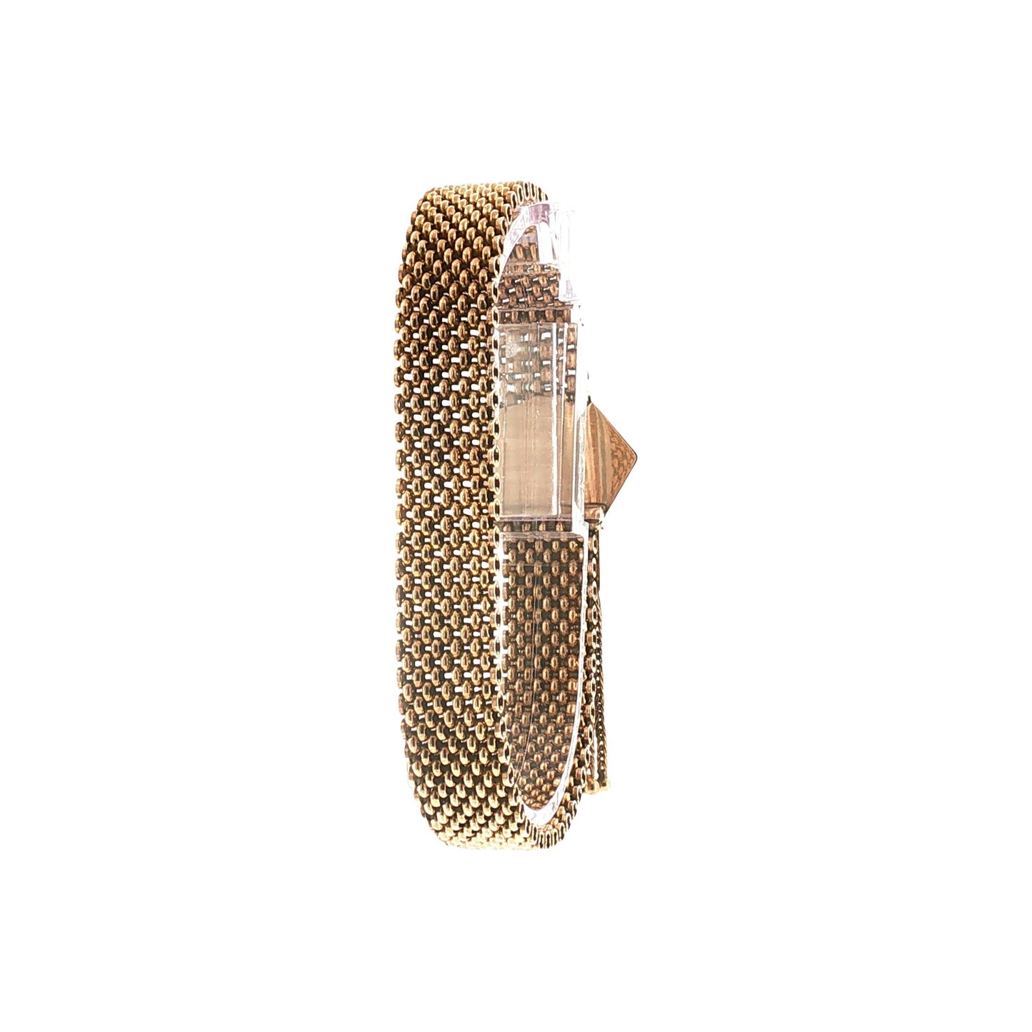 Victorian 10k Yellow Gold Slide Tassel Bracelet With Black Enamel
