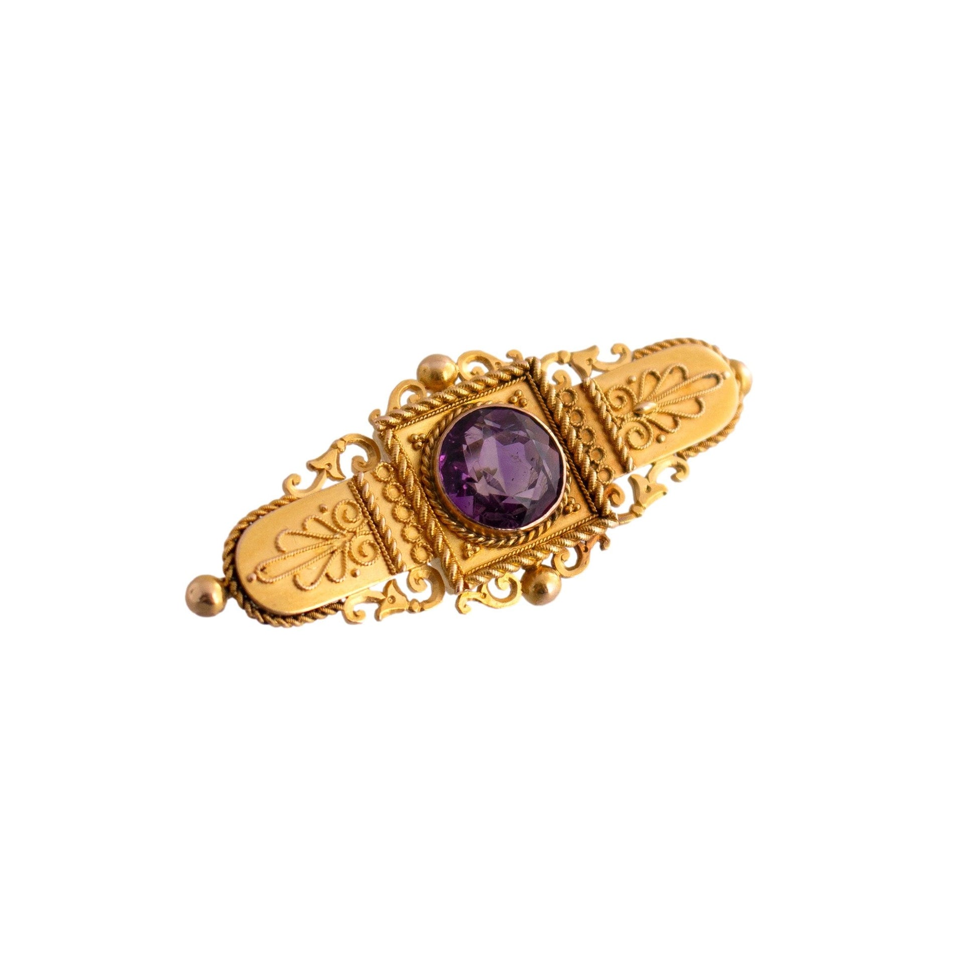 Victorian Amethyst Brooch