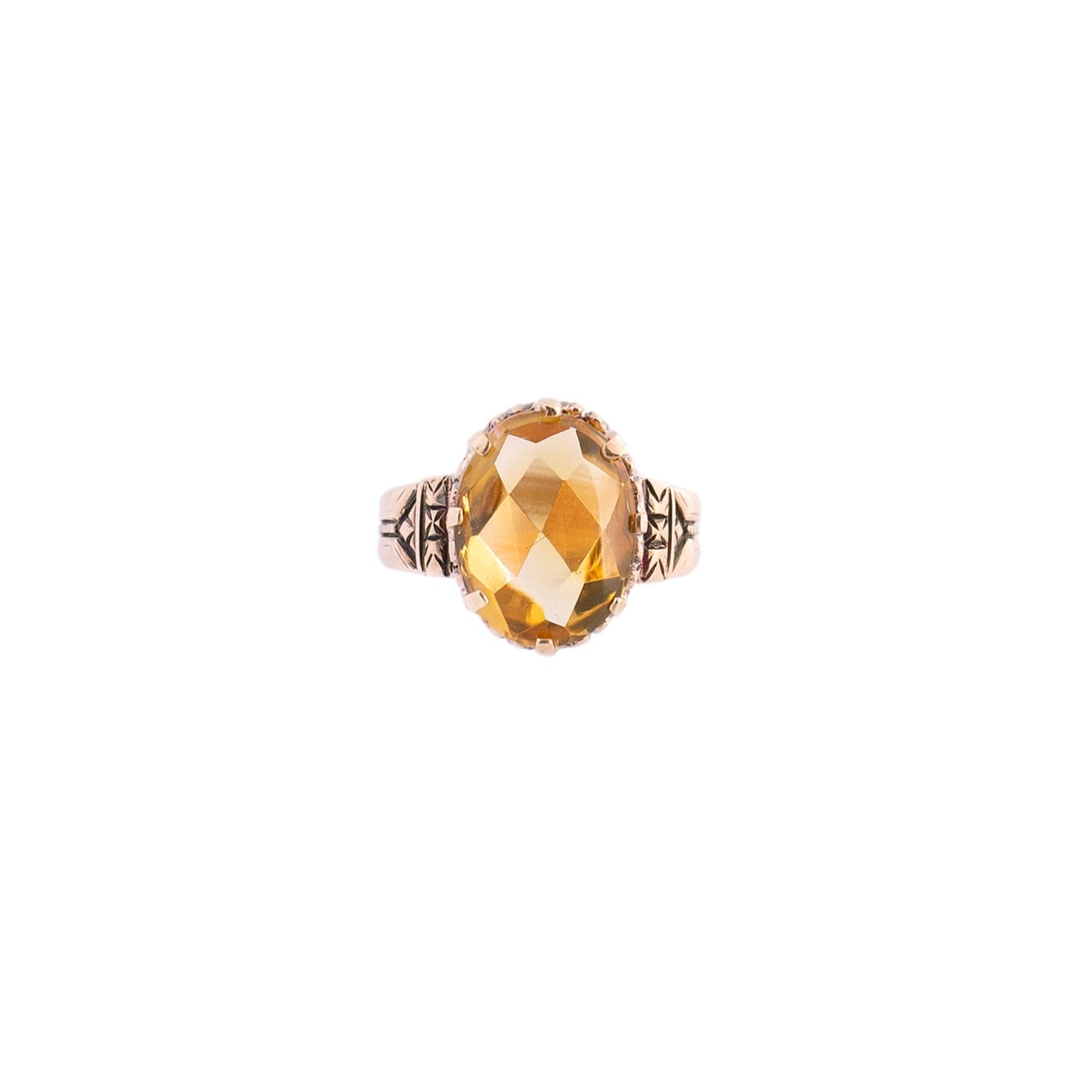 Victorian Citrine Ring