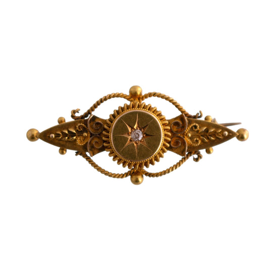 Victorian Ornate Bar Brooch
