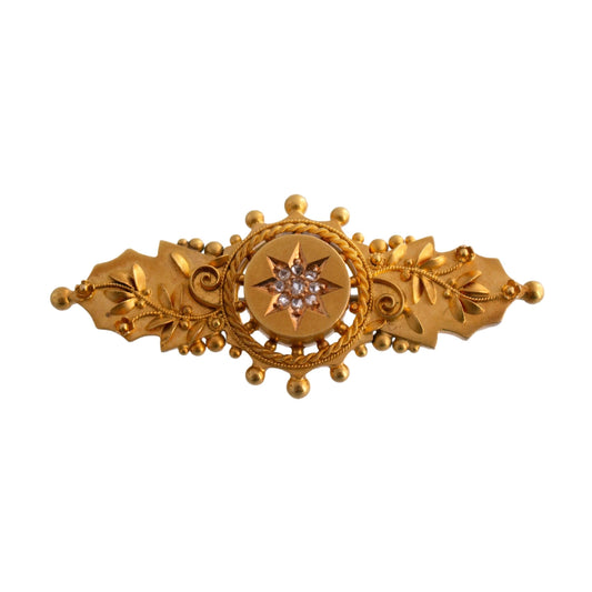 Victorian Rose Cut Diamond Brooch