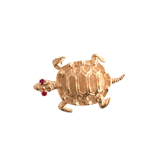 Vintage 14K Gold Turtle Brooch