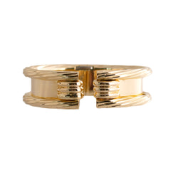 18K Gold Cable Edge Cuff Bracelet