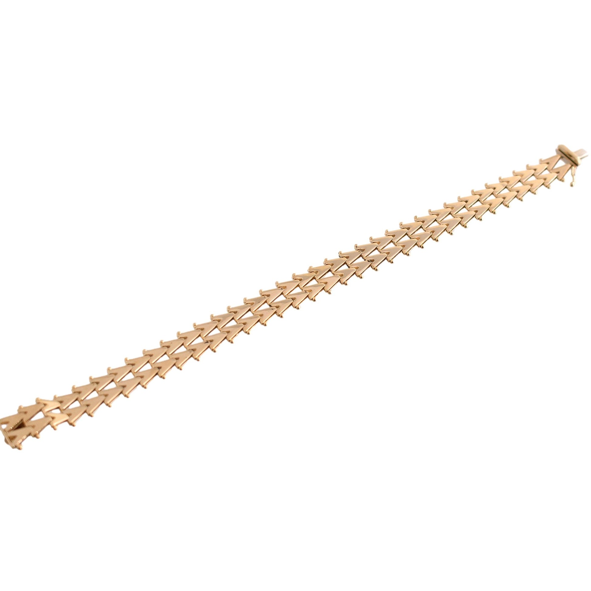 V Link Double Row Bracelet