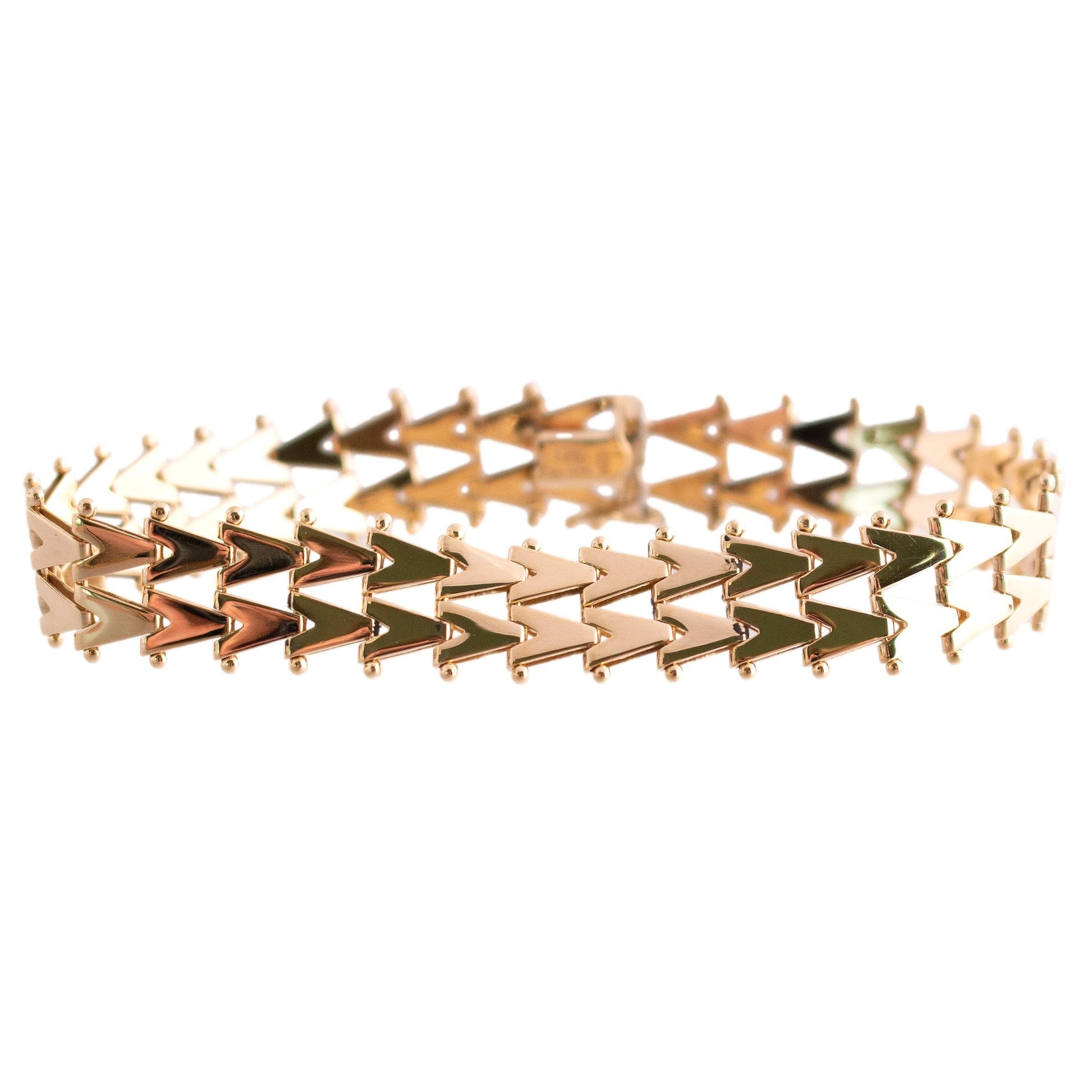 V Link Double Row Bracelet