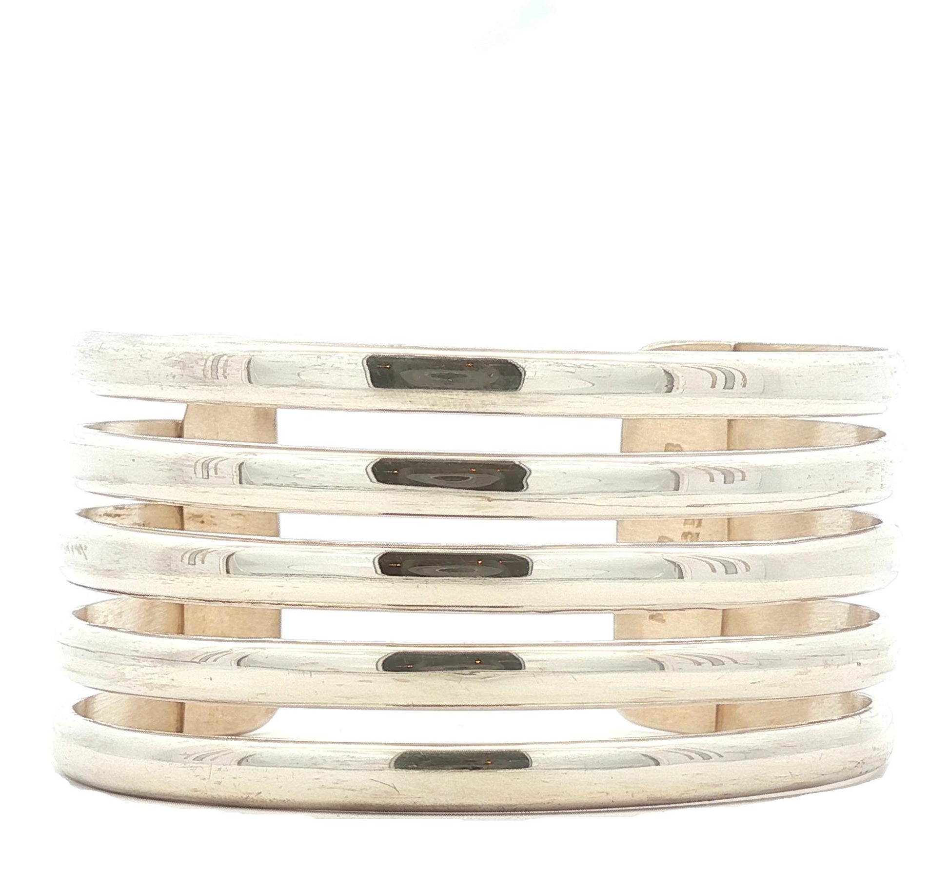 Sterling Banded Cuff Bracelet