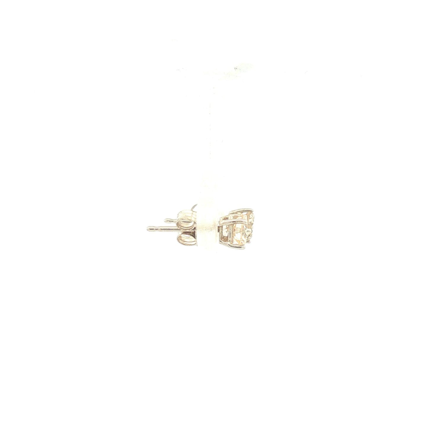 14K White Gold Diamond Earrings 0.75ct Total Weight
