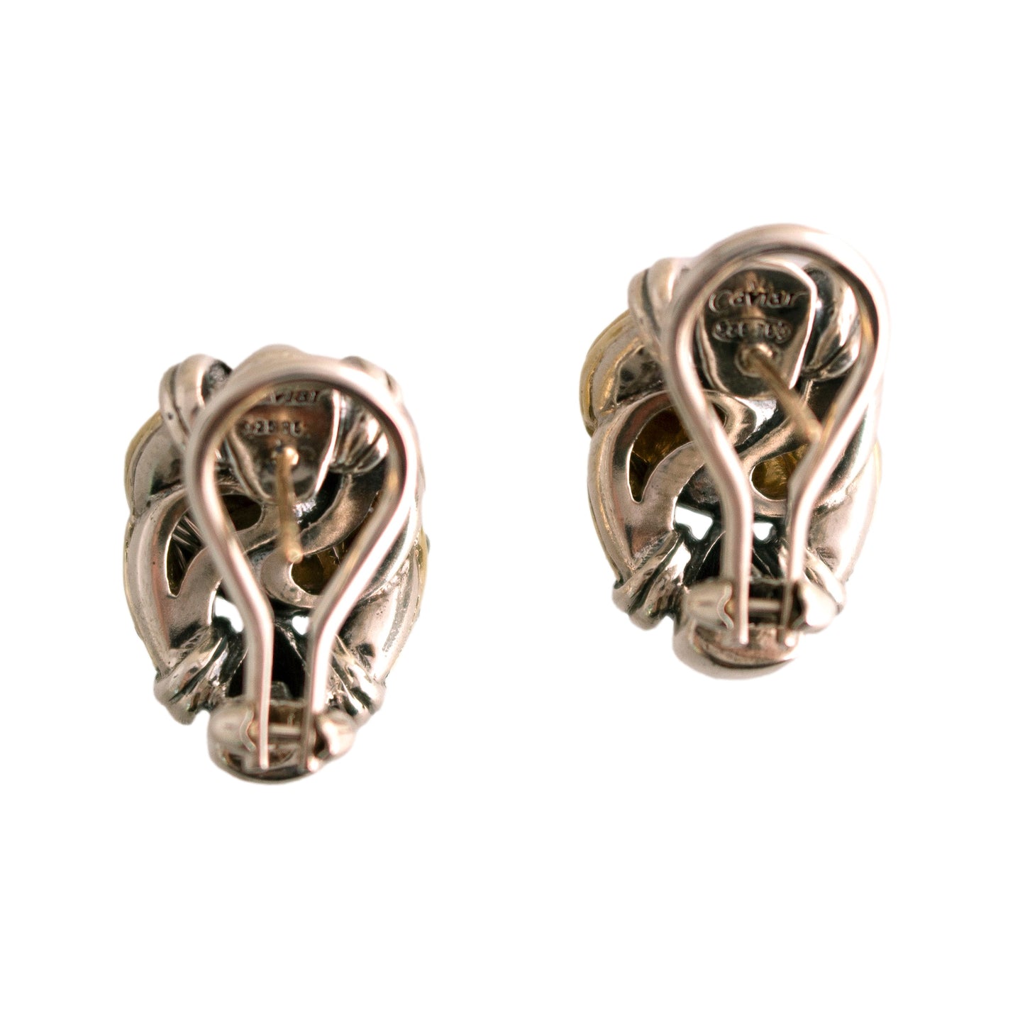 Lagos Sterling and 18K Diamond Knot Earrings