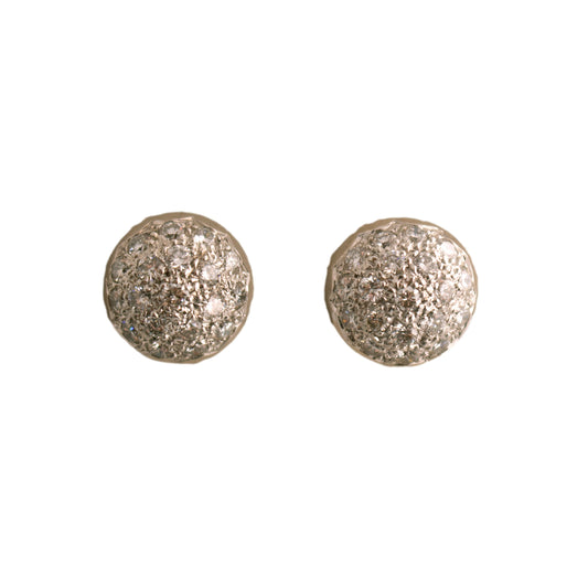 Diamond Pave Ball Earrings