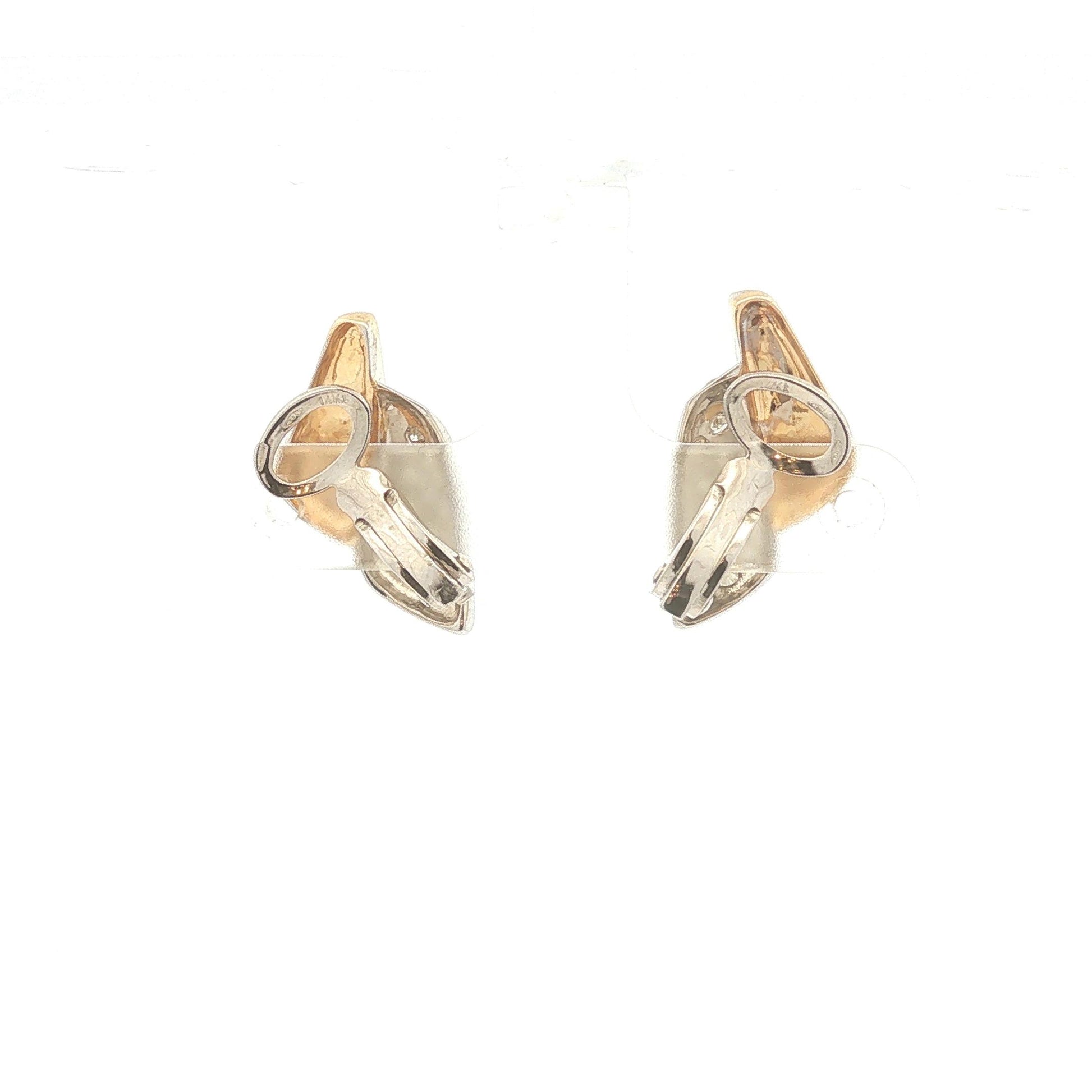 Two Tone Diamond Earrings