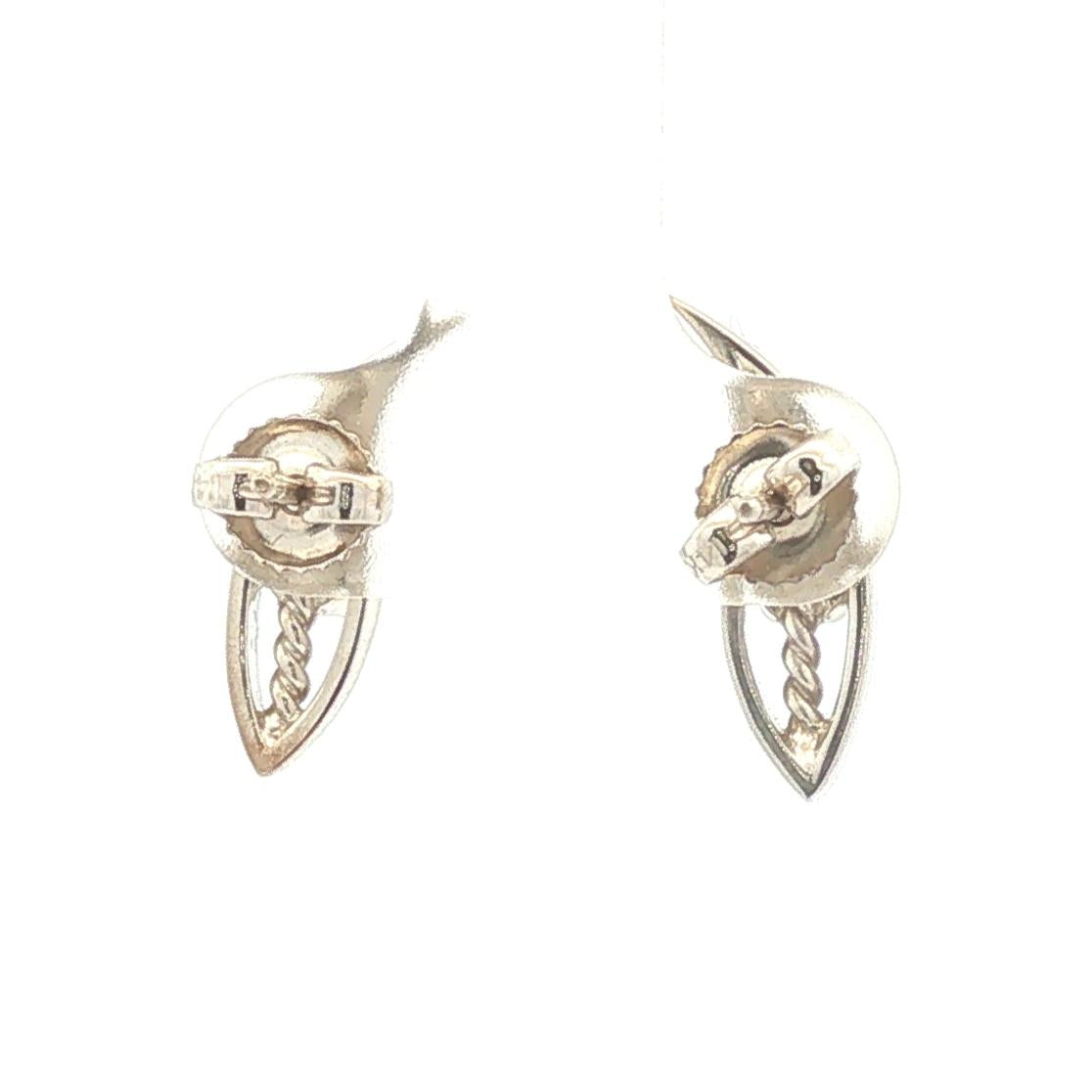 Twisted Leaf Diamond Earrings