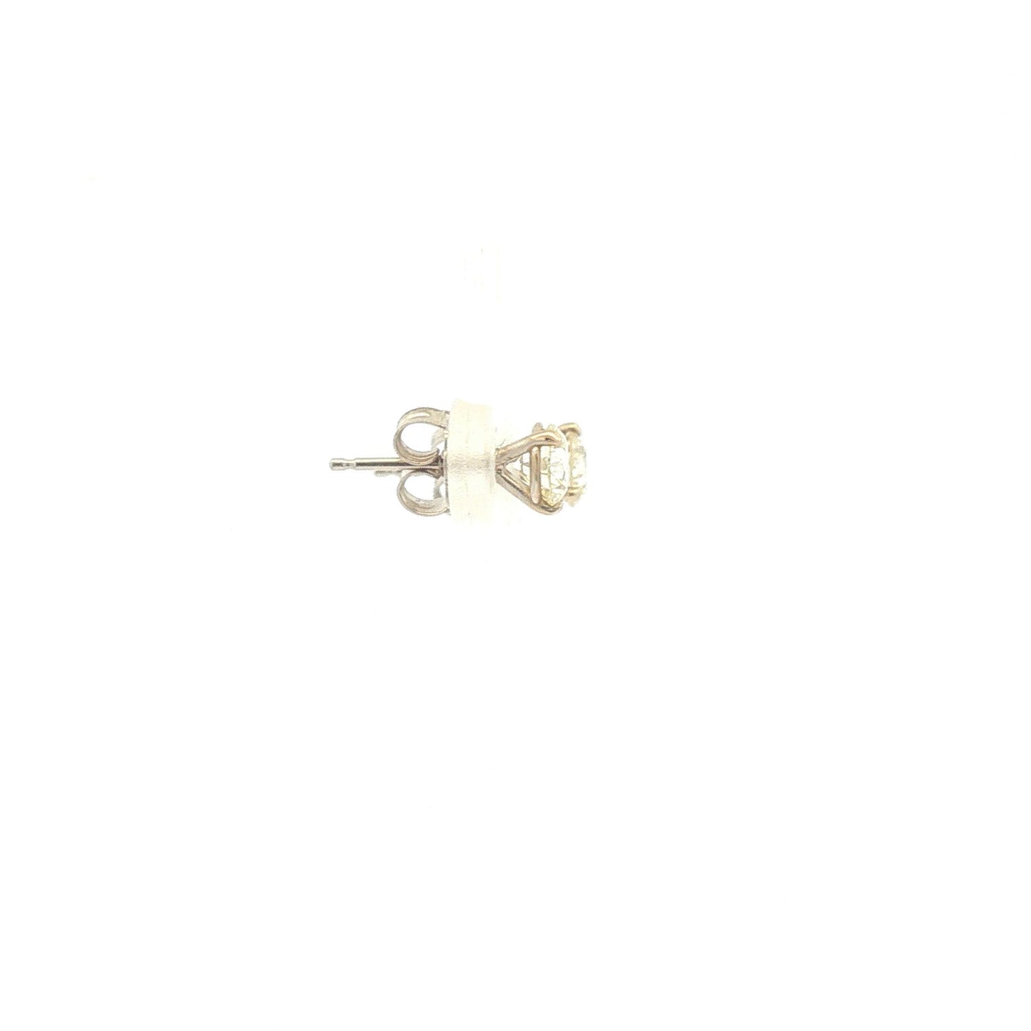 14K White Gold Diamond Earrings 0.95ct Total Weight