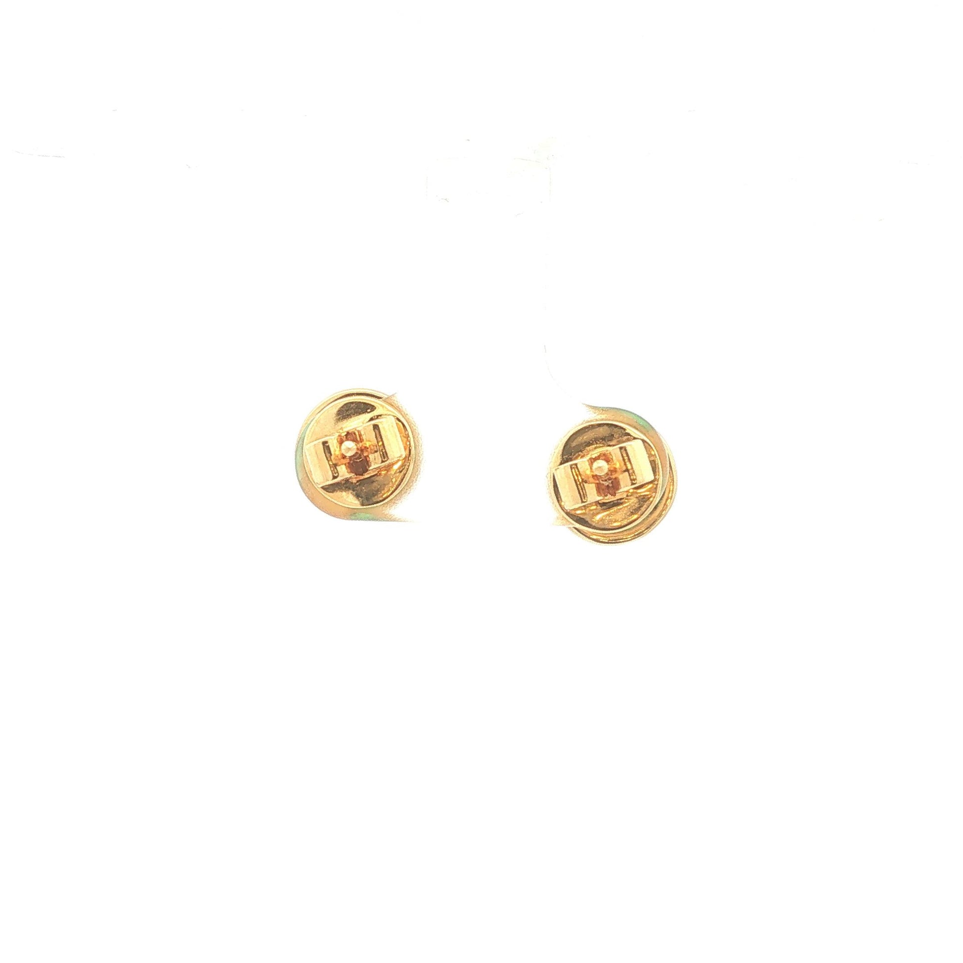 Diamond and Emerald Checkerboard Stud Earrings