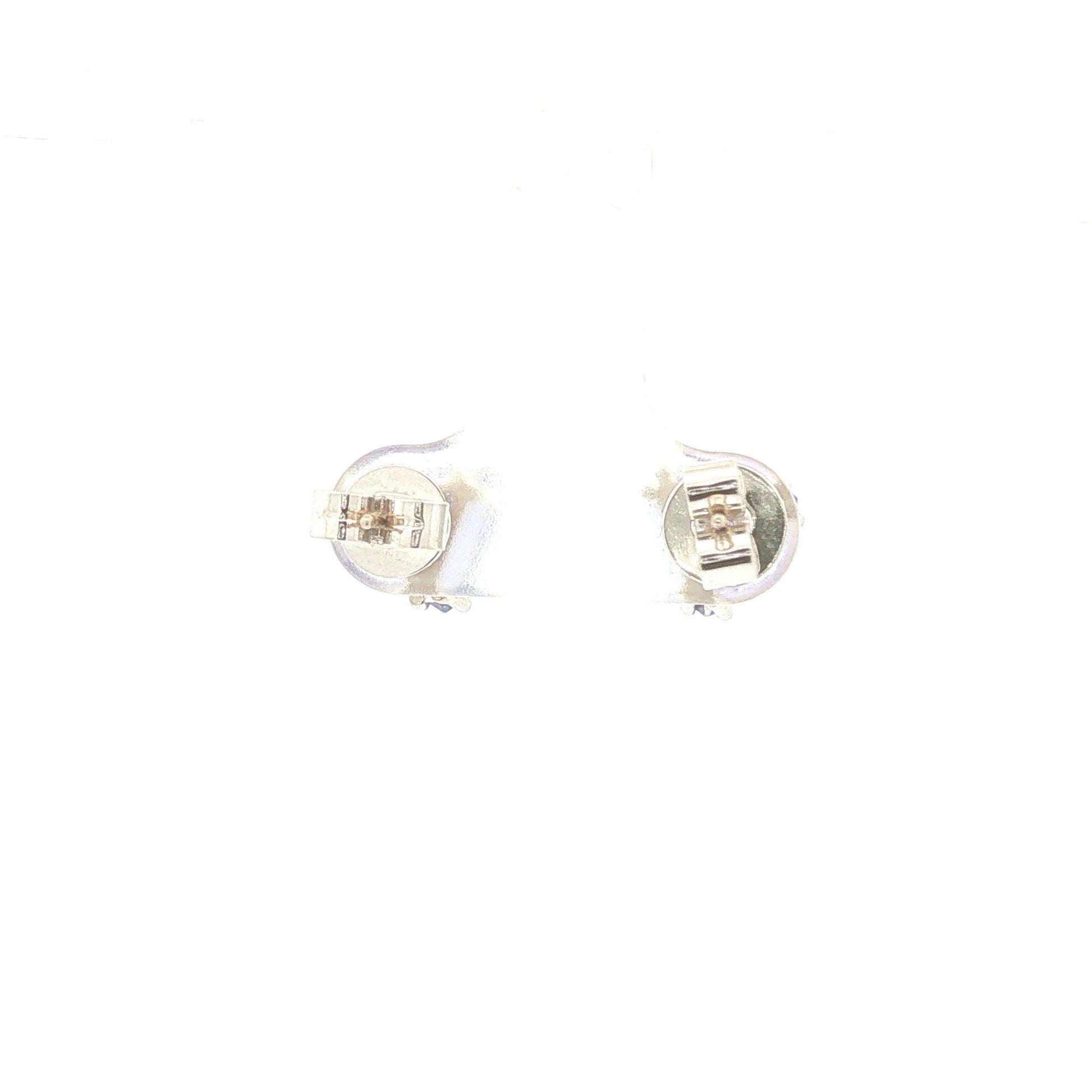 Trillion Cut Tanzanite Stud Earrings