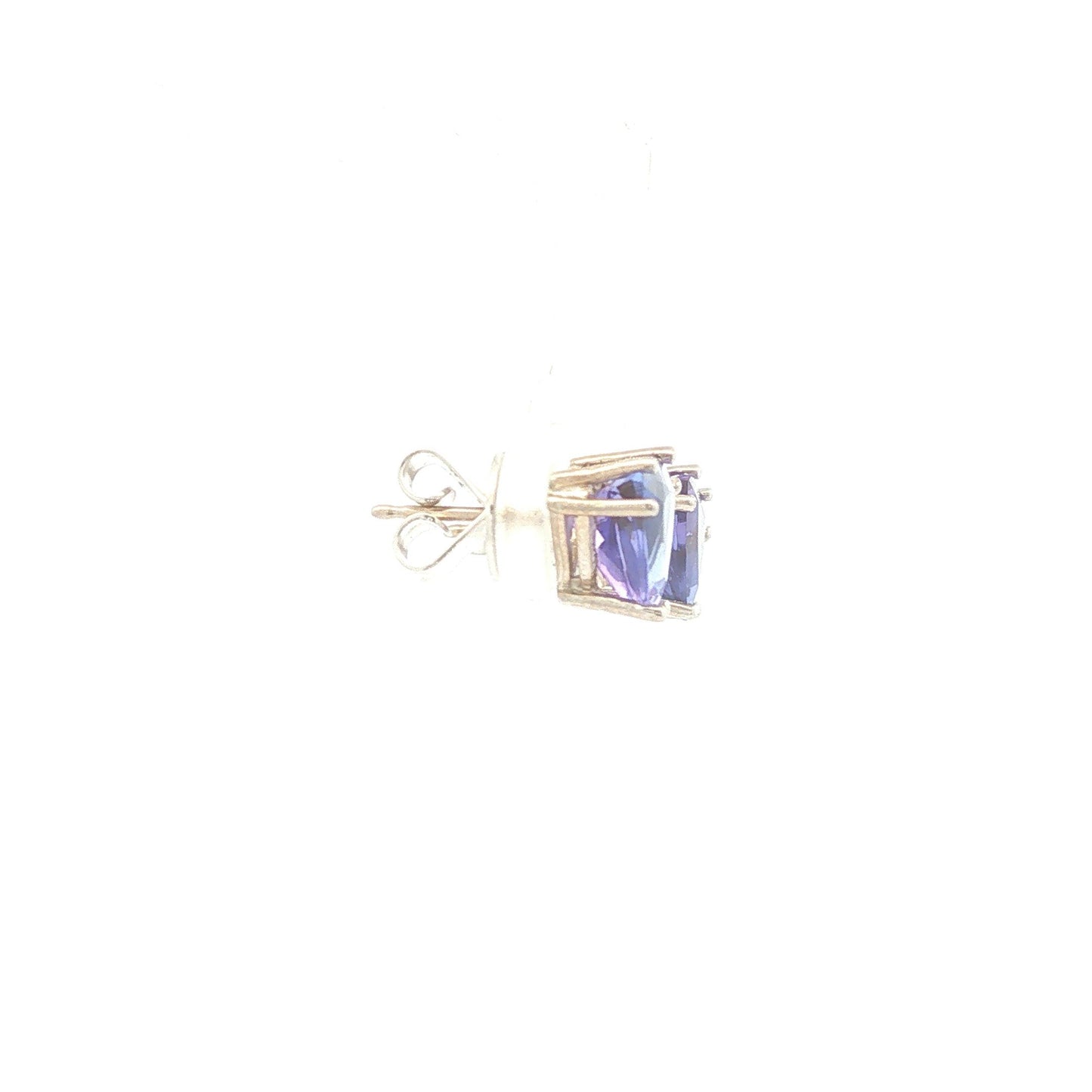 Trillion Cut Tanzanite Stud Earrings