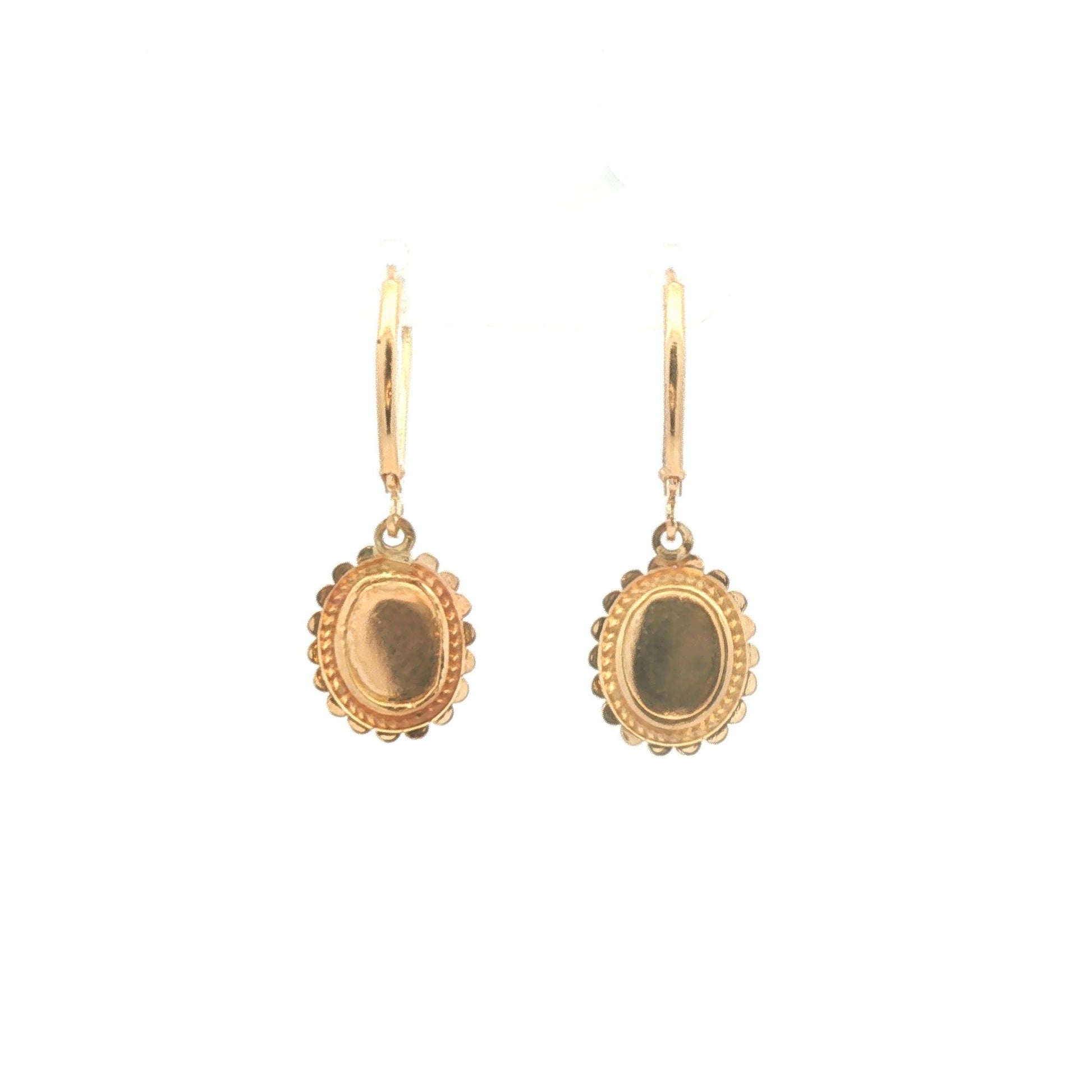 Gold Carnelian Drop Earrings