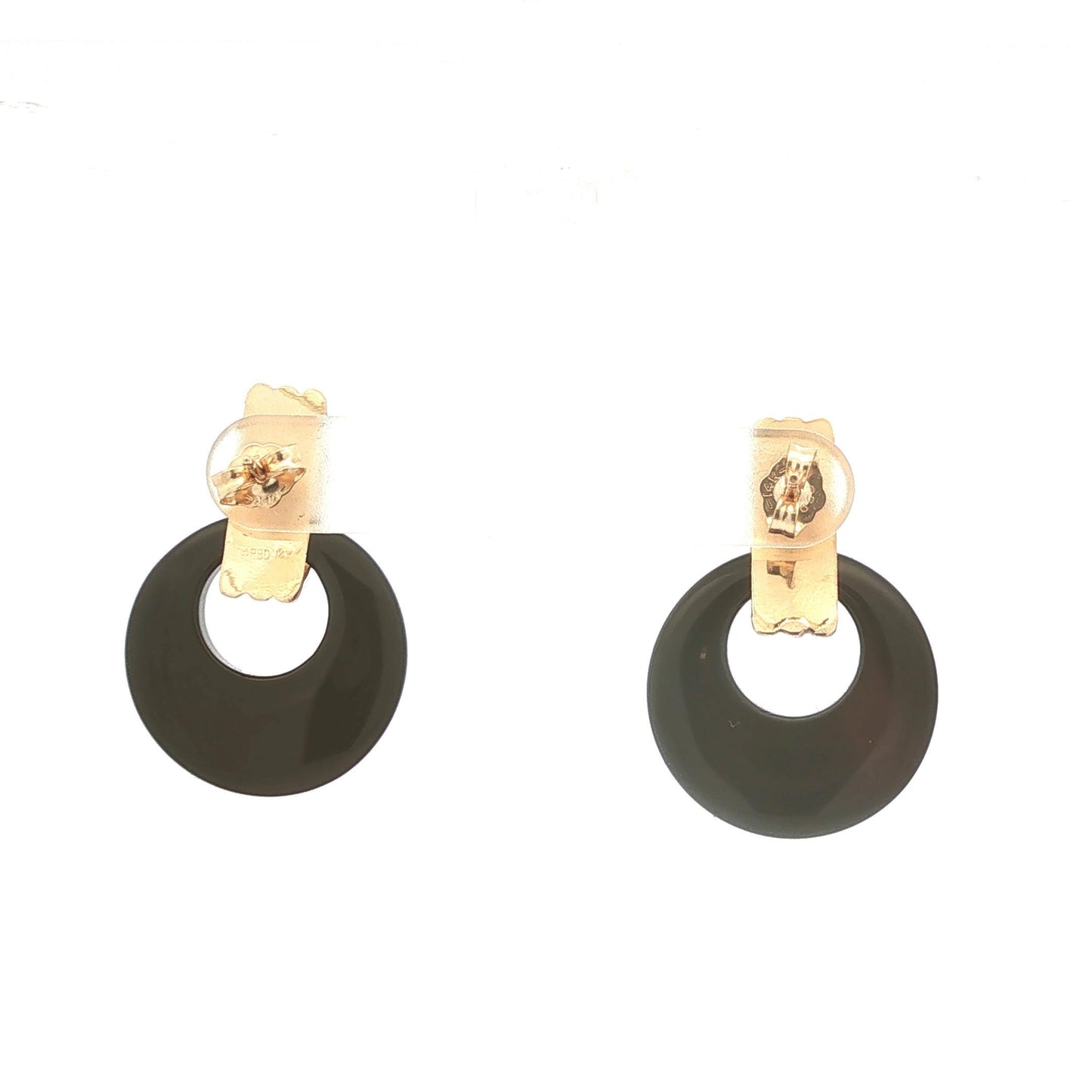 Onyx Doorknocker Earrings