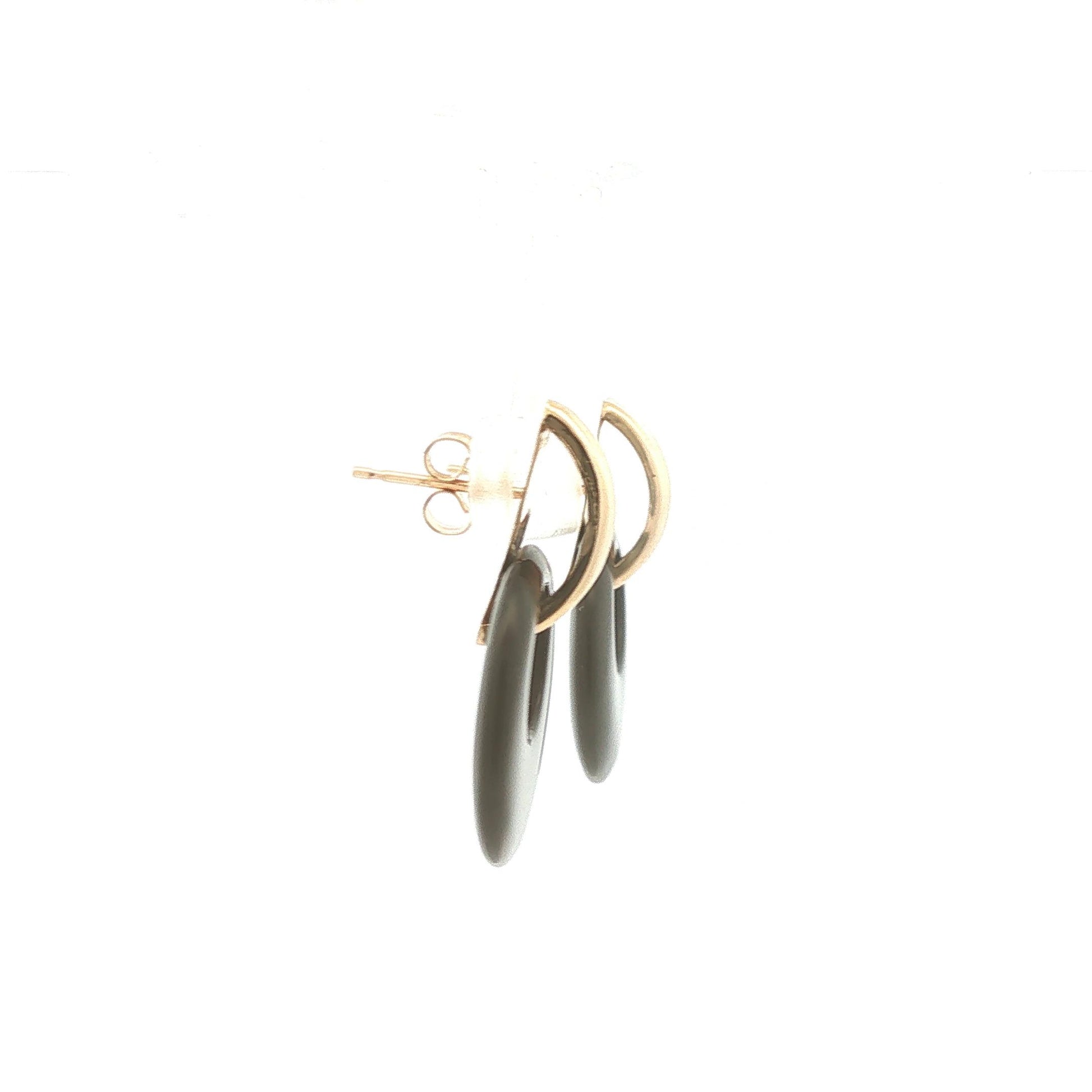 Onyx Doorknocker Earrings