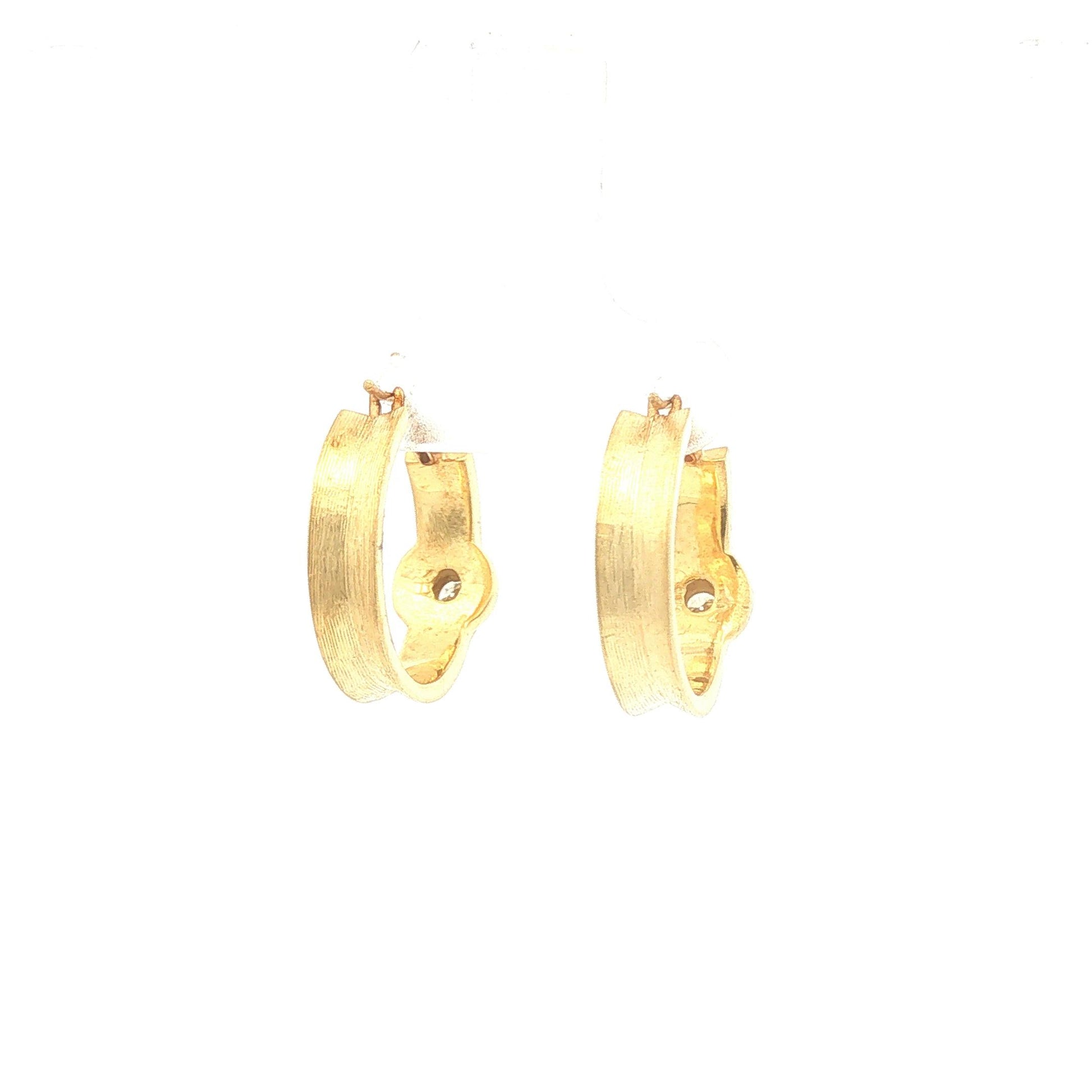 Florentine Finish Hoops with Diamond