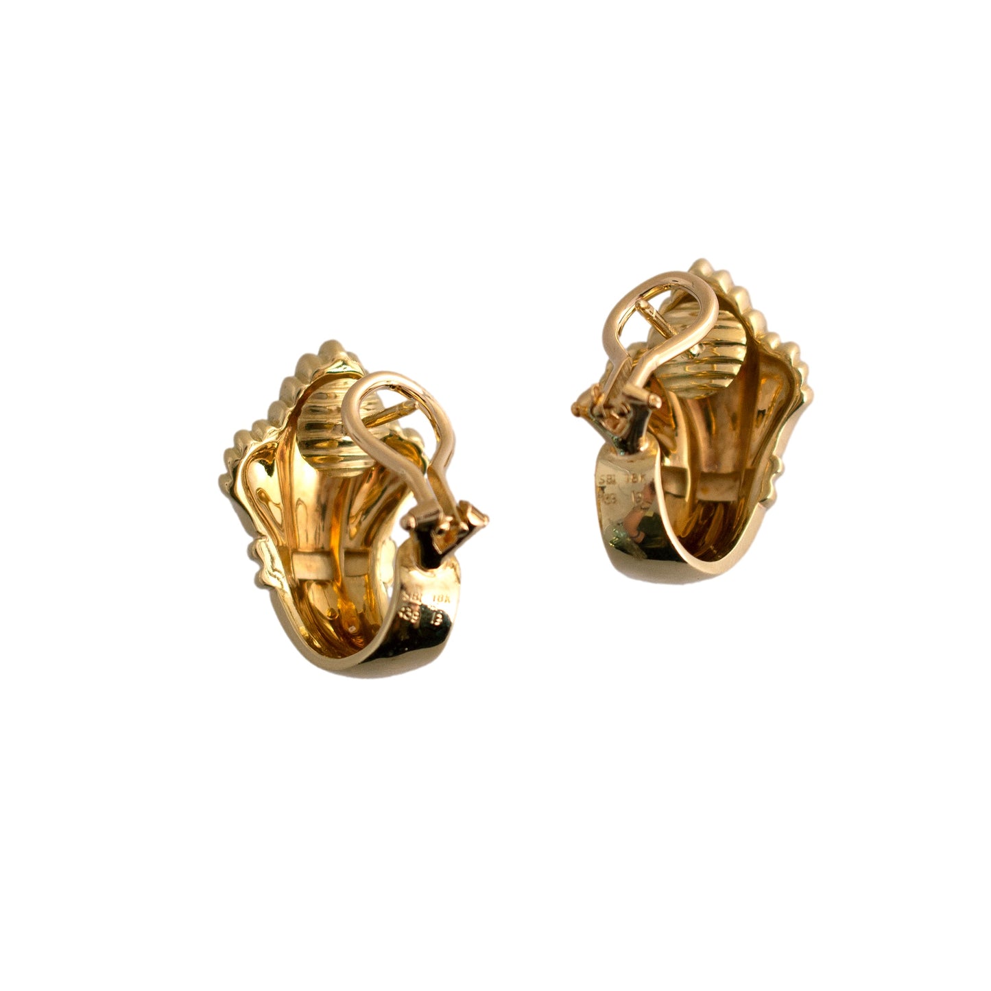 18K Gold Fleur De Lis Earrings