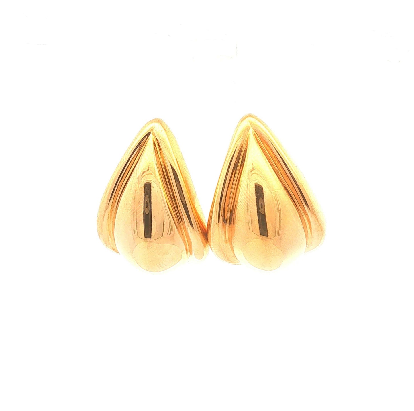 14K Gold Electro Formed Half Hoop Earrings
