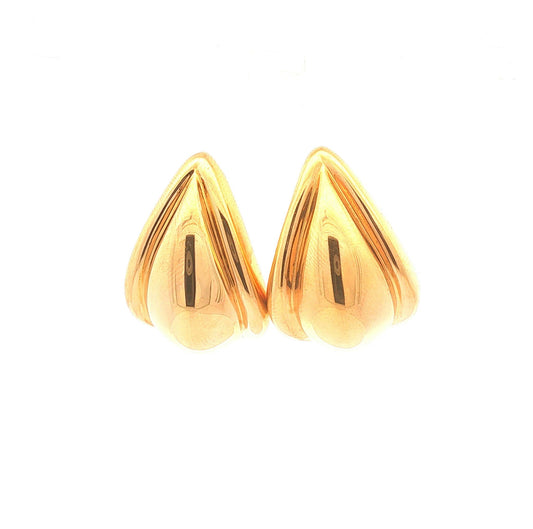 14K Gold Electro Formed Half Hoop Earrings