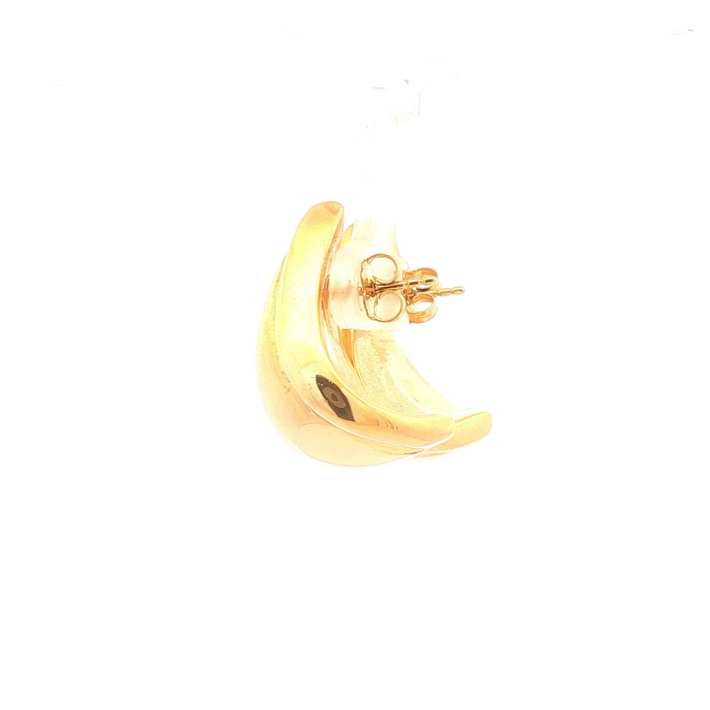 14K Gold Electro Formed Half Hoop Earrings