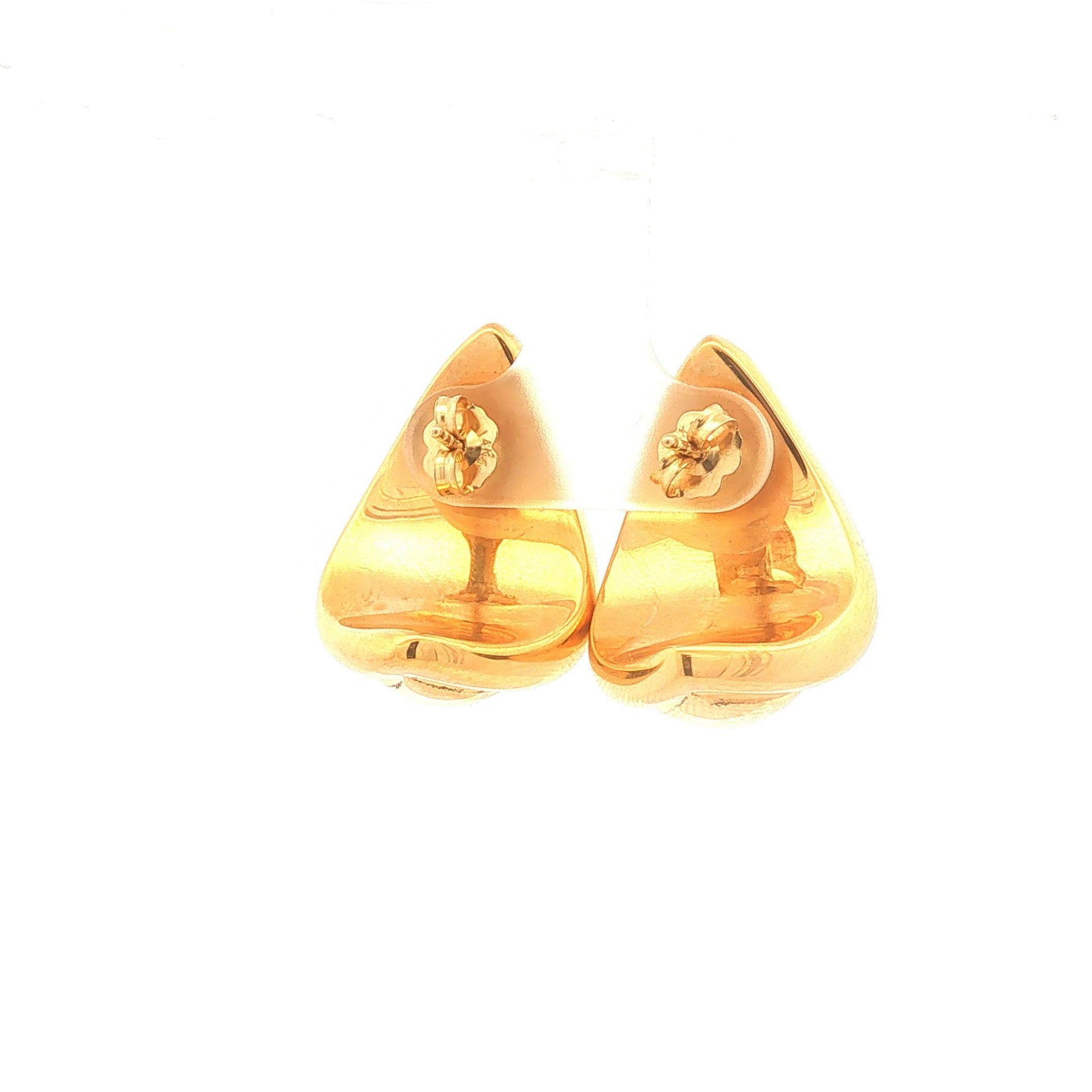14K Gold Electro Formed Half Hoop Earrings