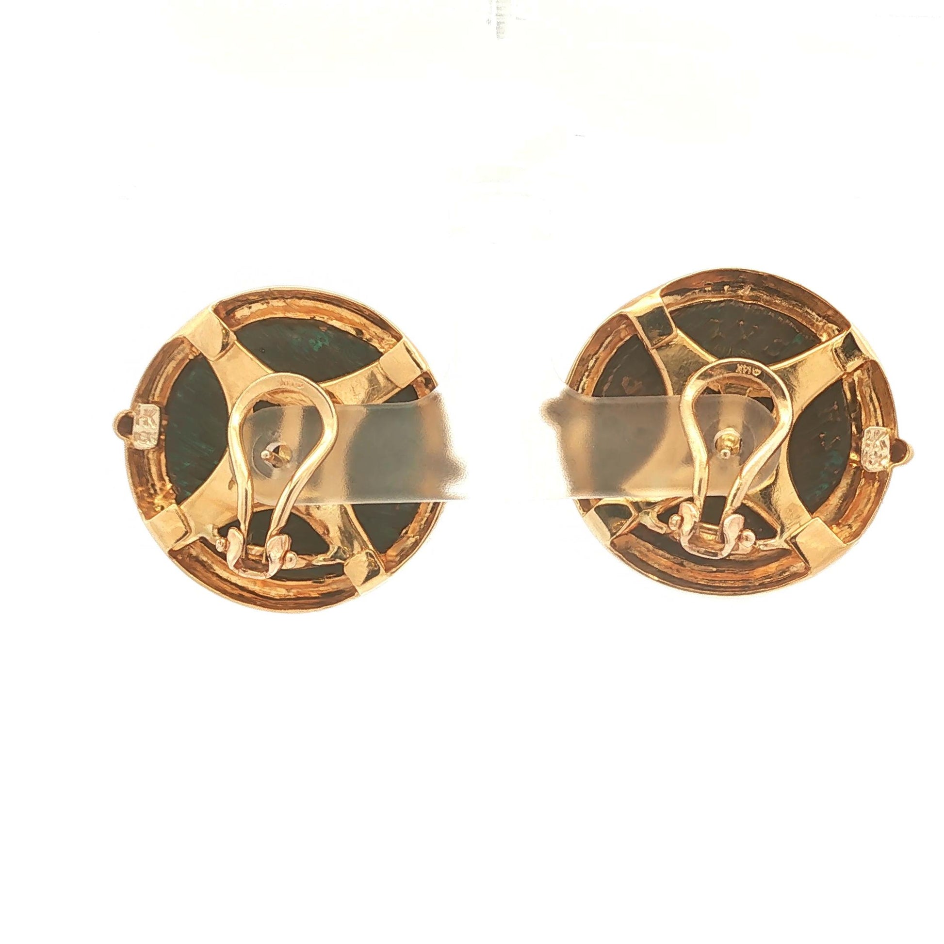 18K Gold Ancient Coin Earrings