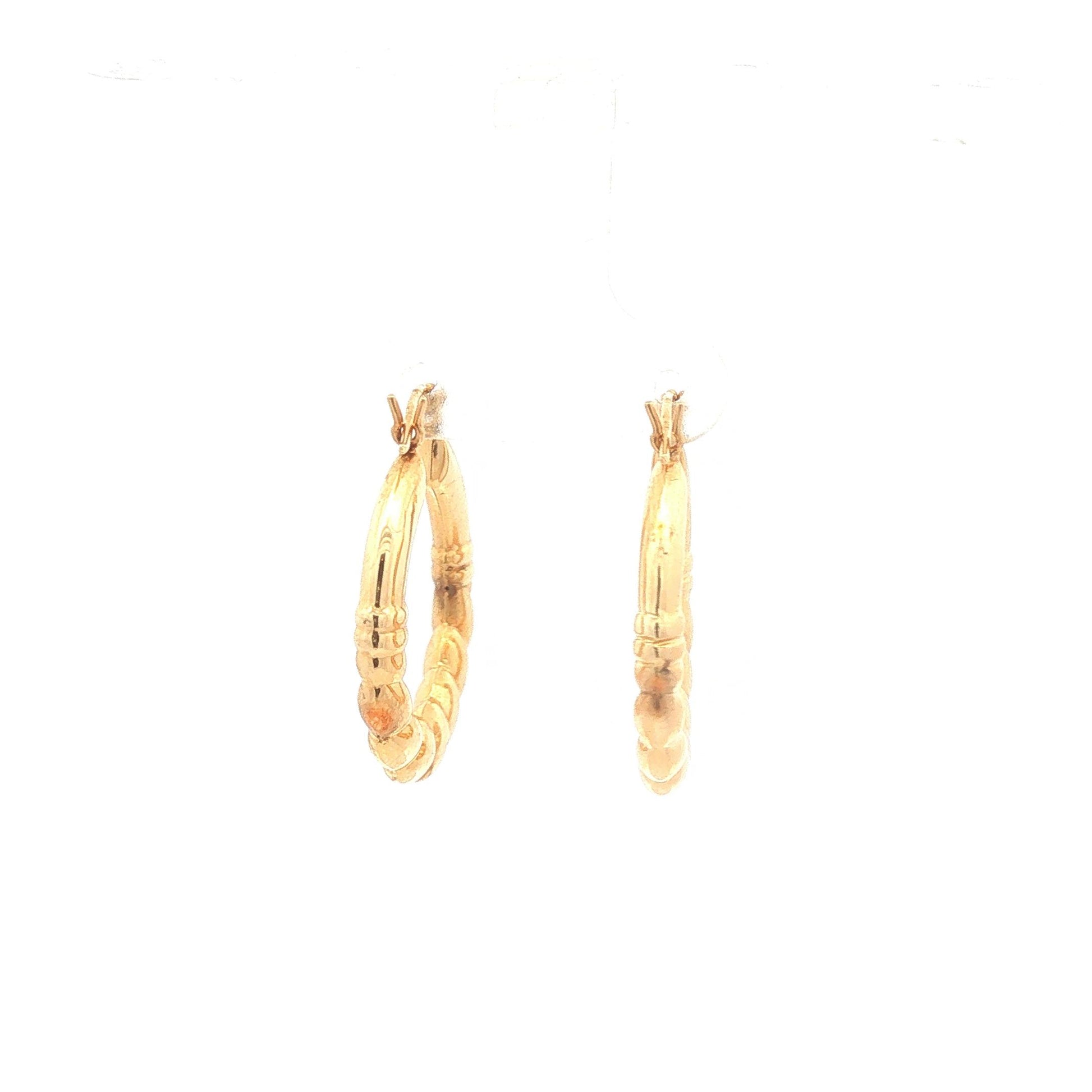 Gold Textured Hoop Earrings