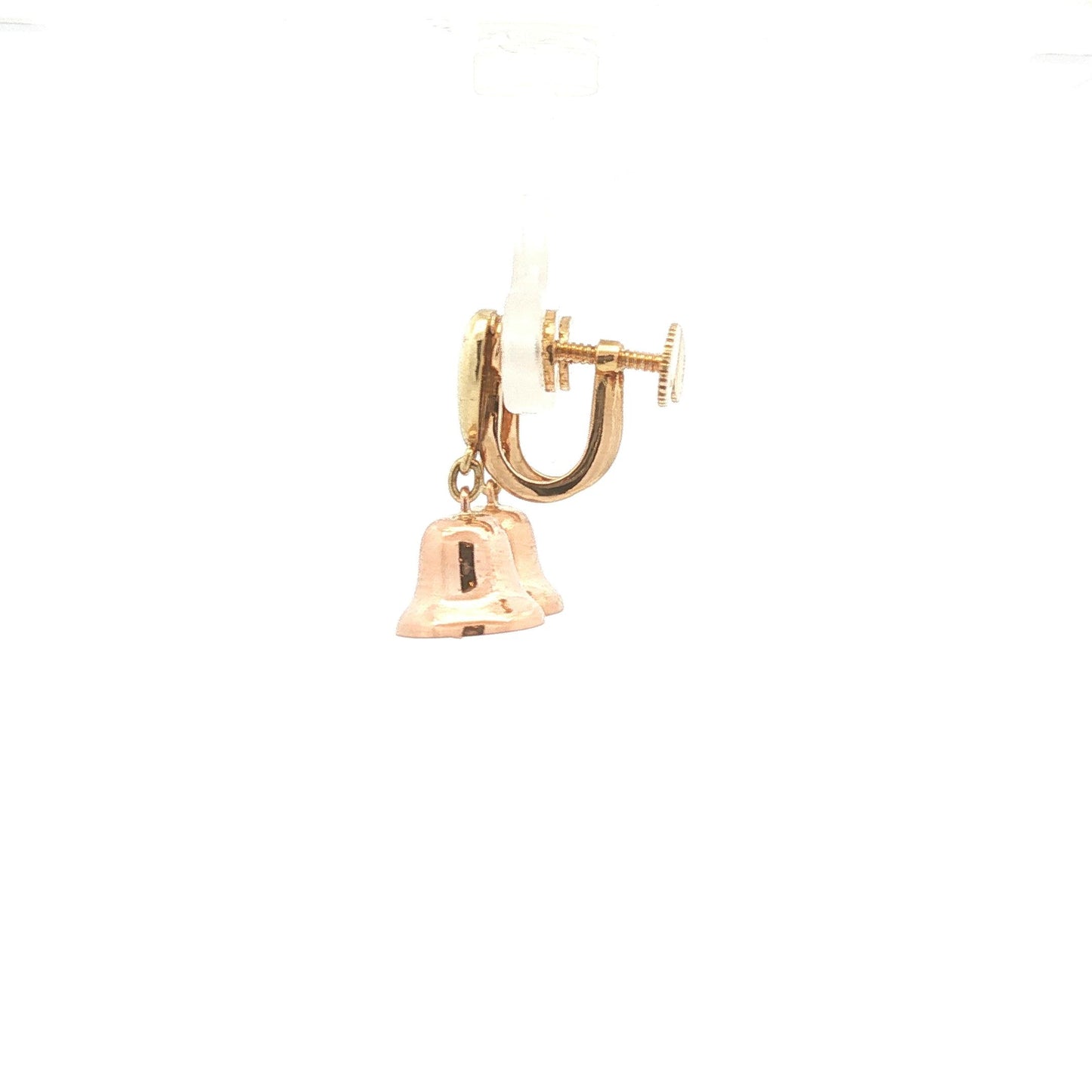 Retro Rose and Green Gold Bell Earrings