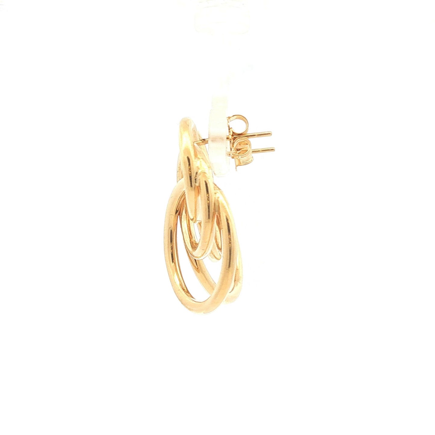 14K Gold Interlocking Circle Earrings