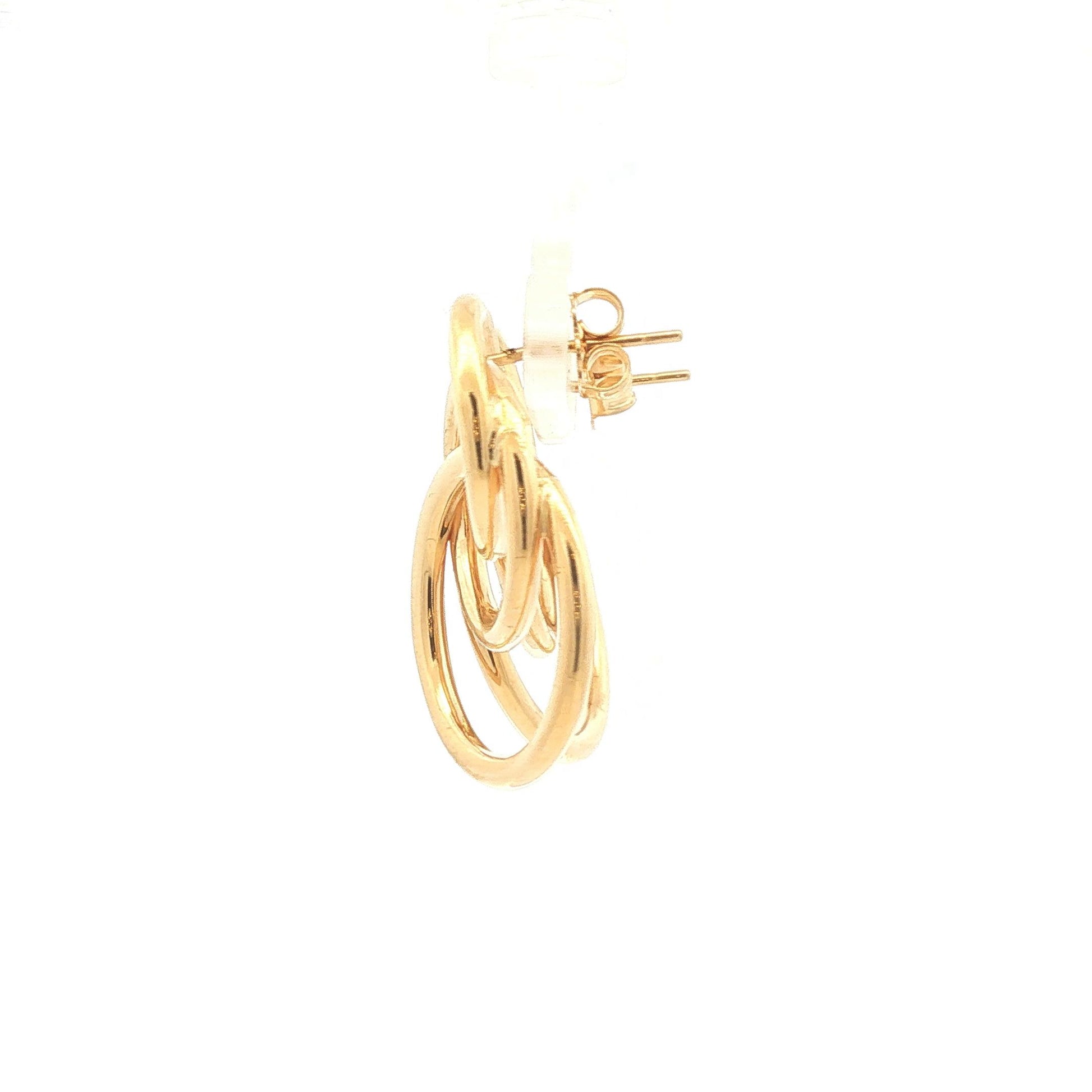 14K Gold Interlocking Circle Earrings