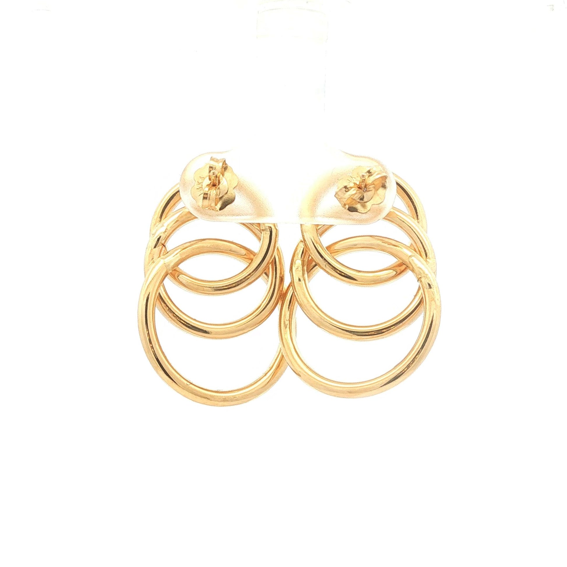 14K Gold Interlocking Circle Earrings