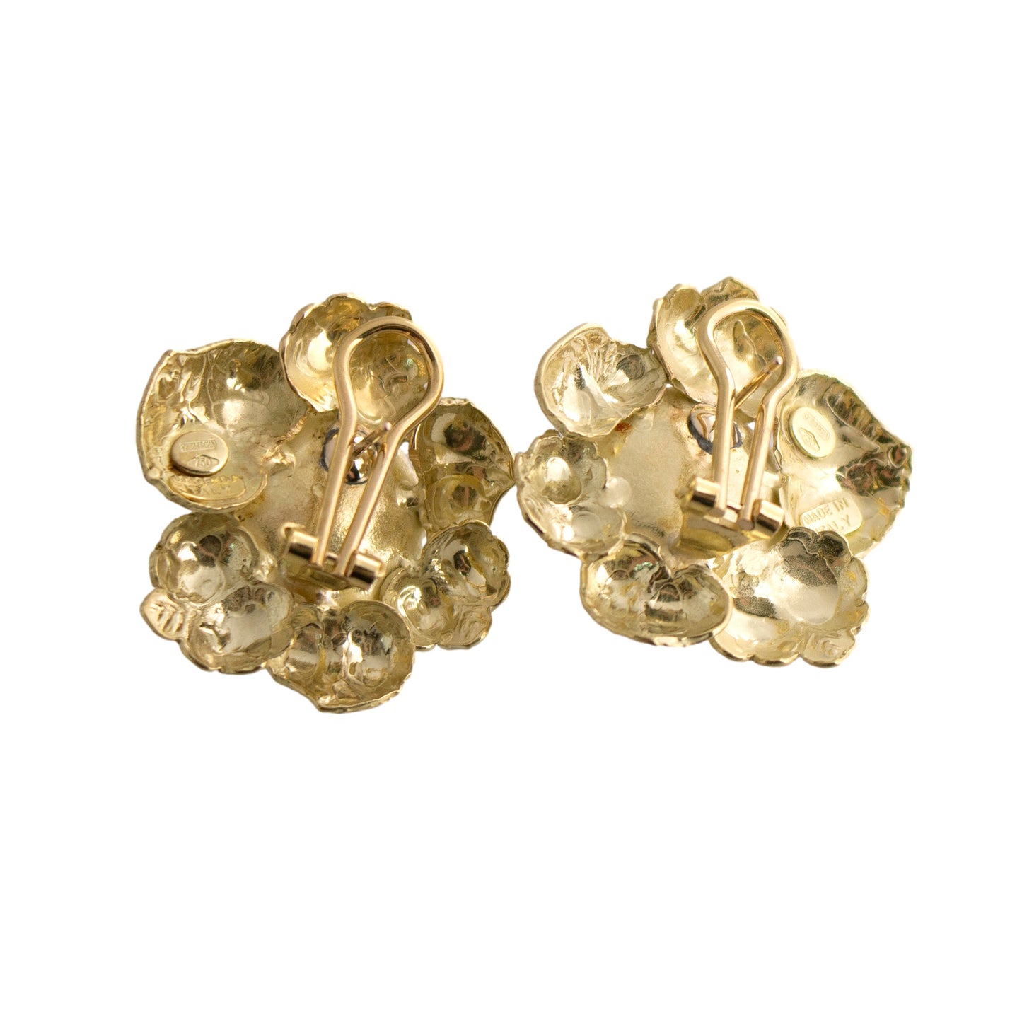 Floral Mabe Pearl Earrings