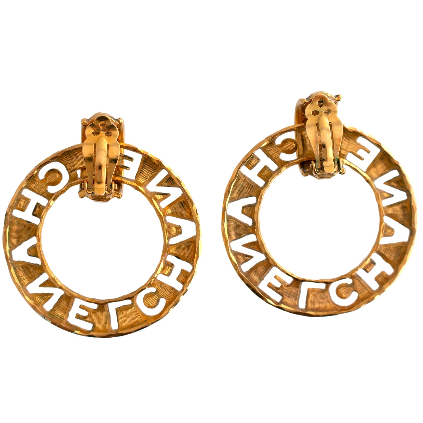 Chanel Open Work Doorknocker Earrings