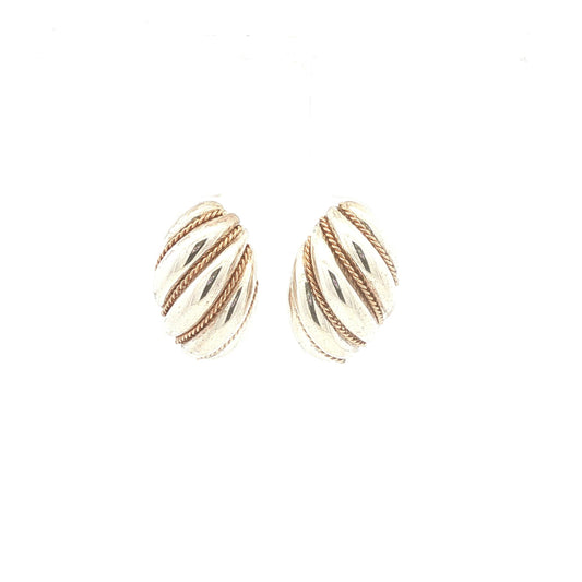 Tiffany & Co Sterling and 14k Gold Shrimp Earrings